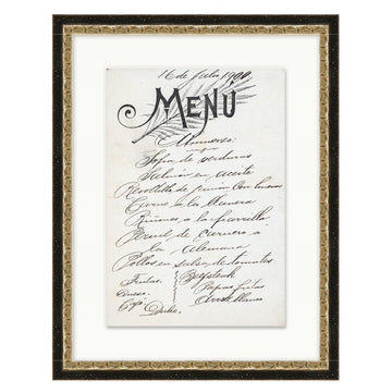 Vintage Menu II