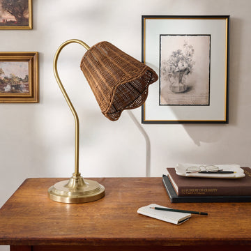 Lucinda Task Lamp with Woven Shade
