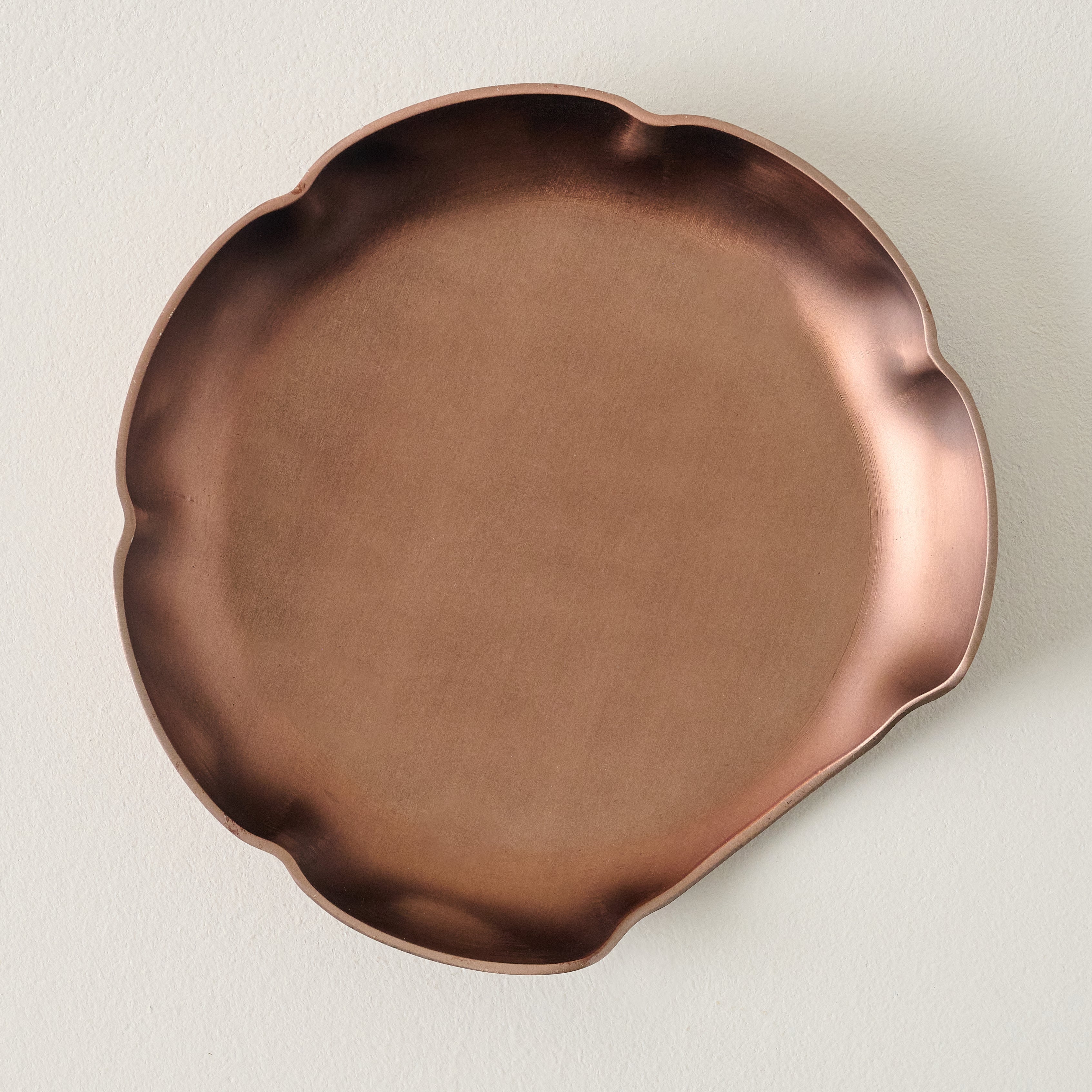 Copper Scalloped Spoon Rest