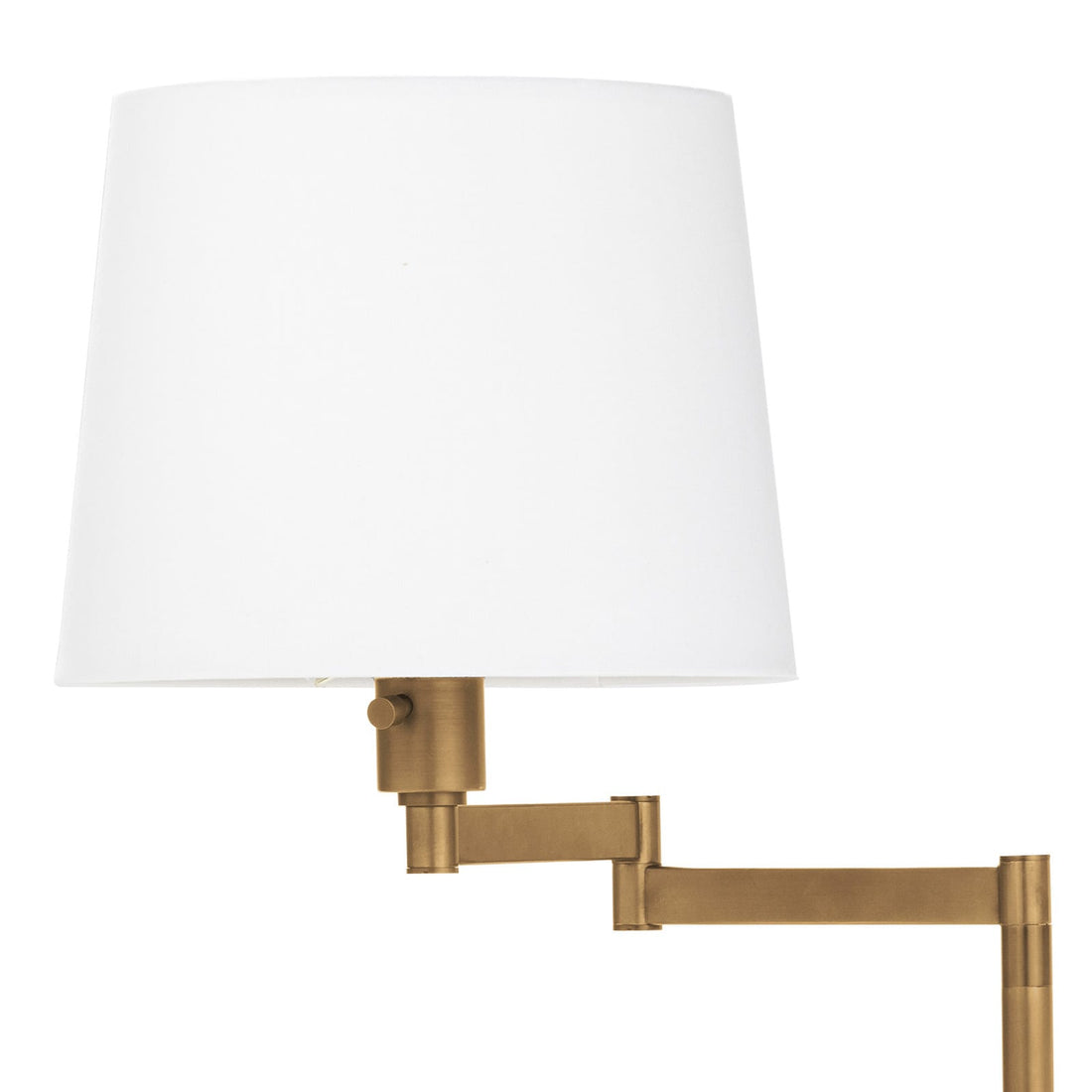 Natural Brass Swivel Floor Lamp