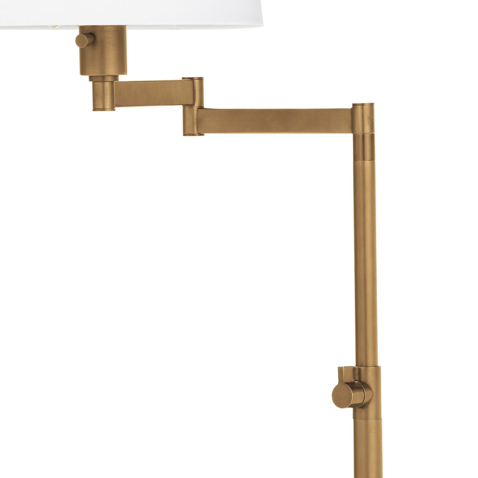 Natural Brass Swivel Floor Lamp