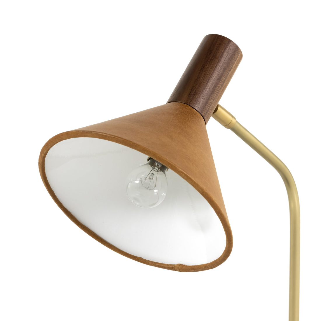 Gibson Task Lamp with Leather Shade