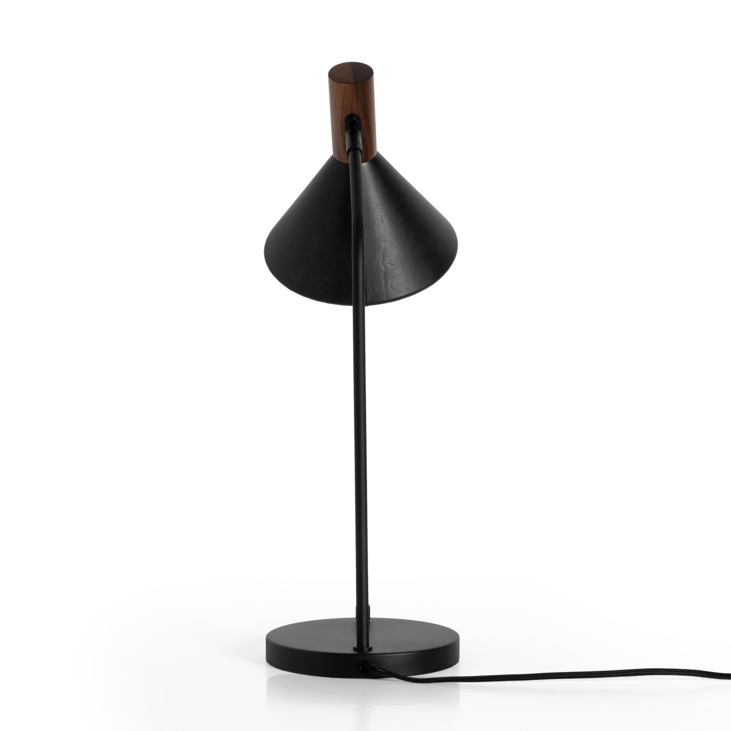 Gibson Task Lamp with Leather Shade
