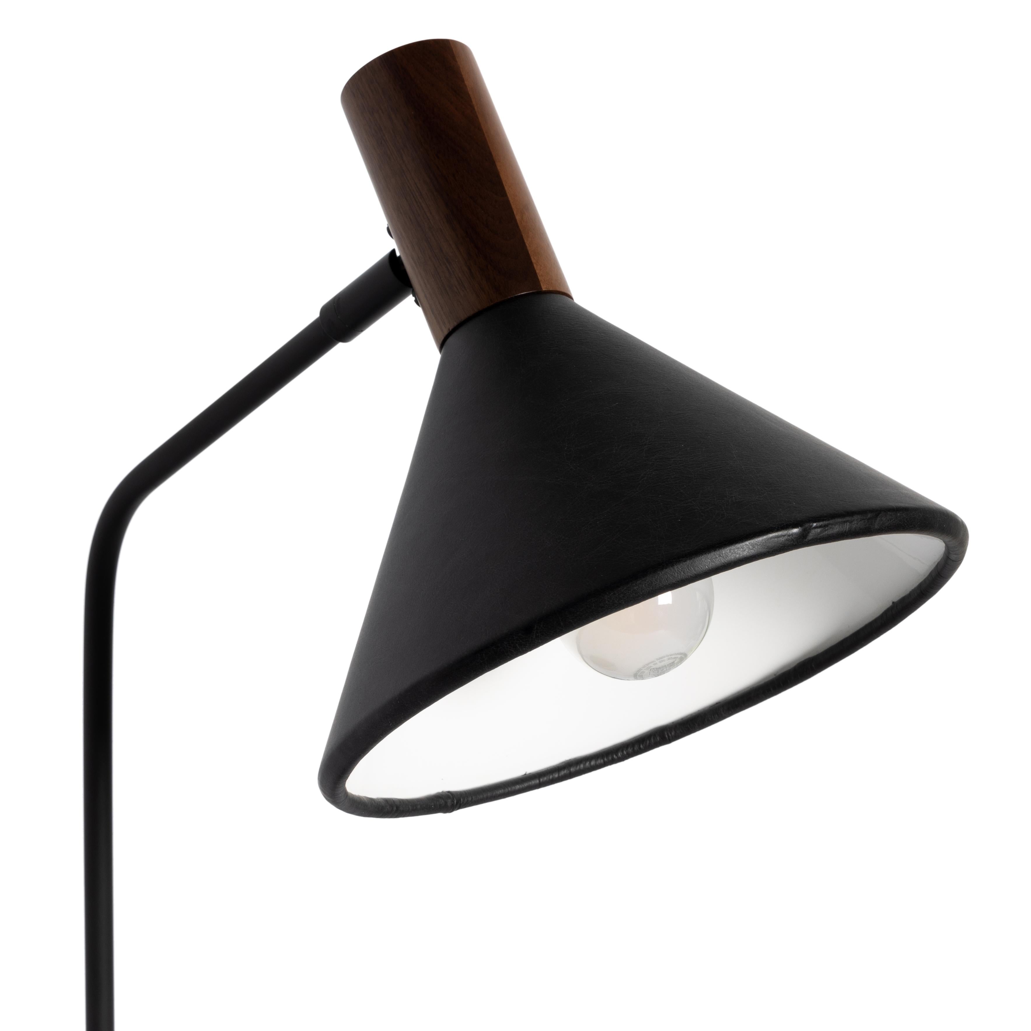 Gibson Task Lamp with Leather Shade