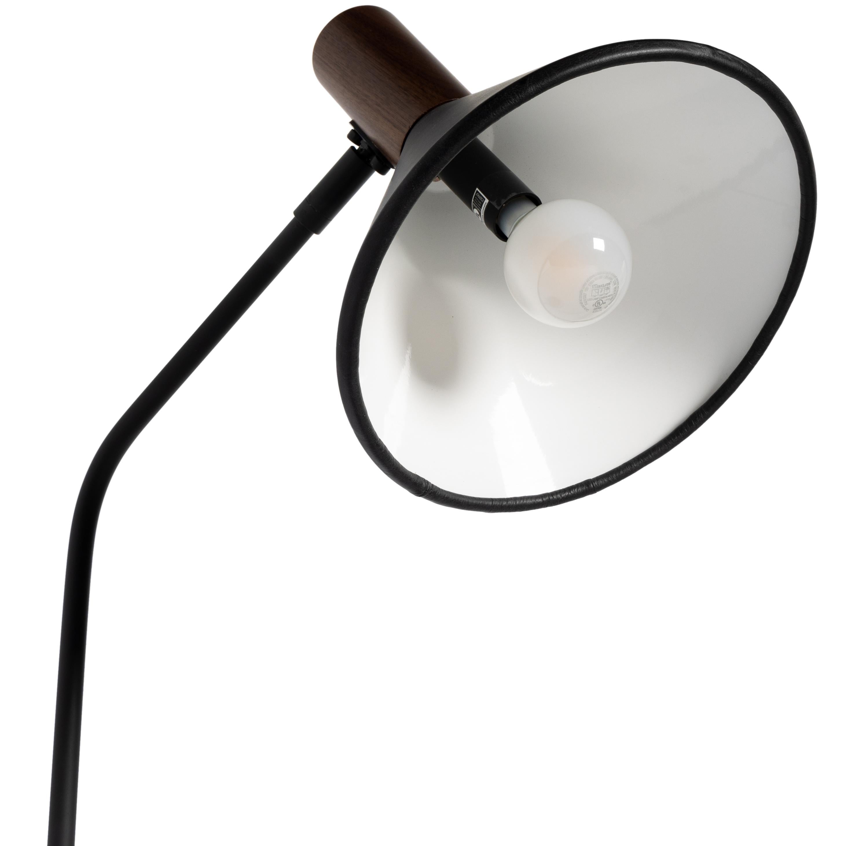 Gibson Task Lamp with Leather Shade