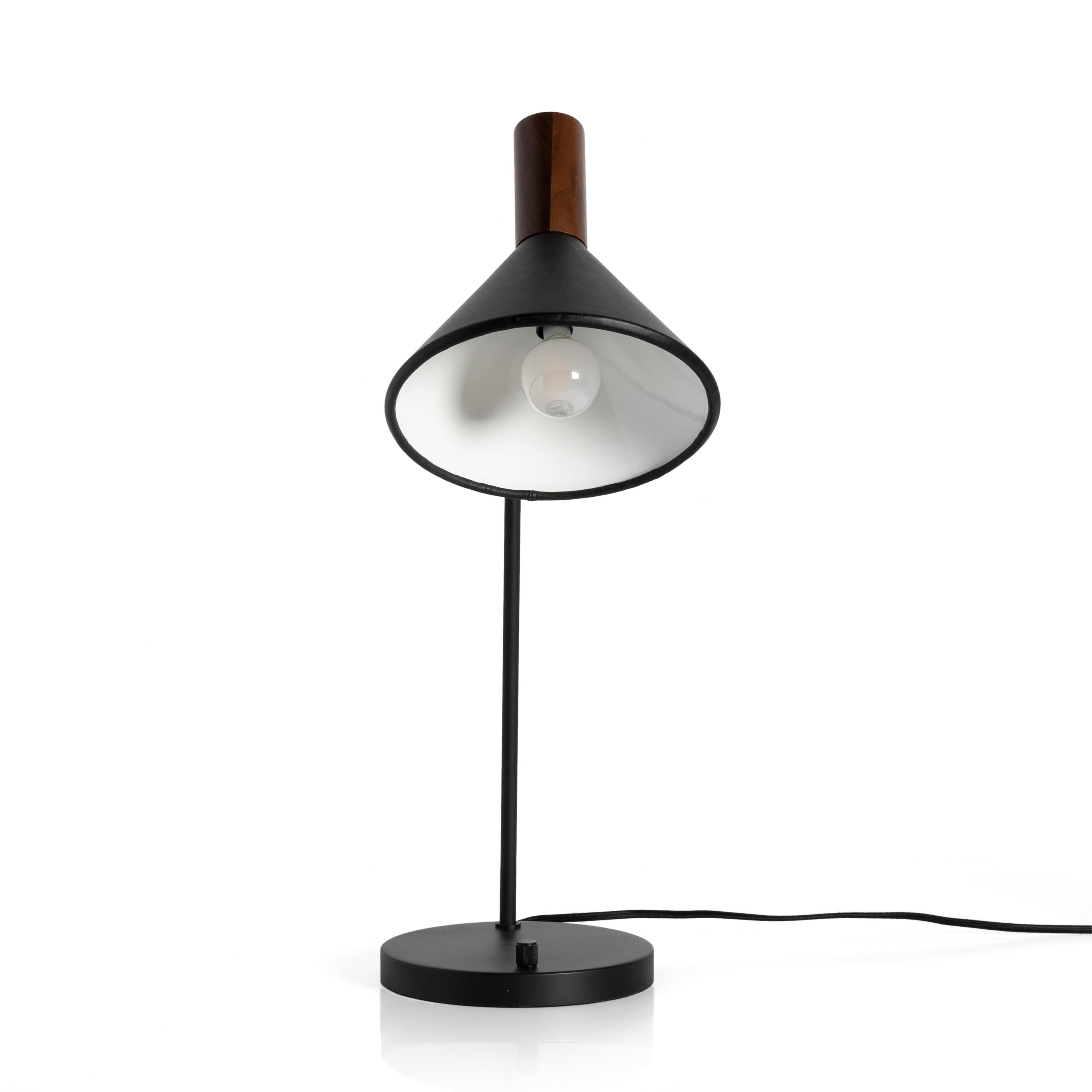 Gibson Task Lamp with Leather Shade