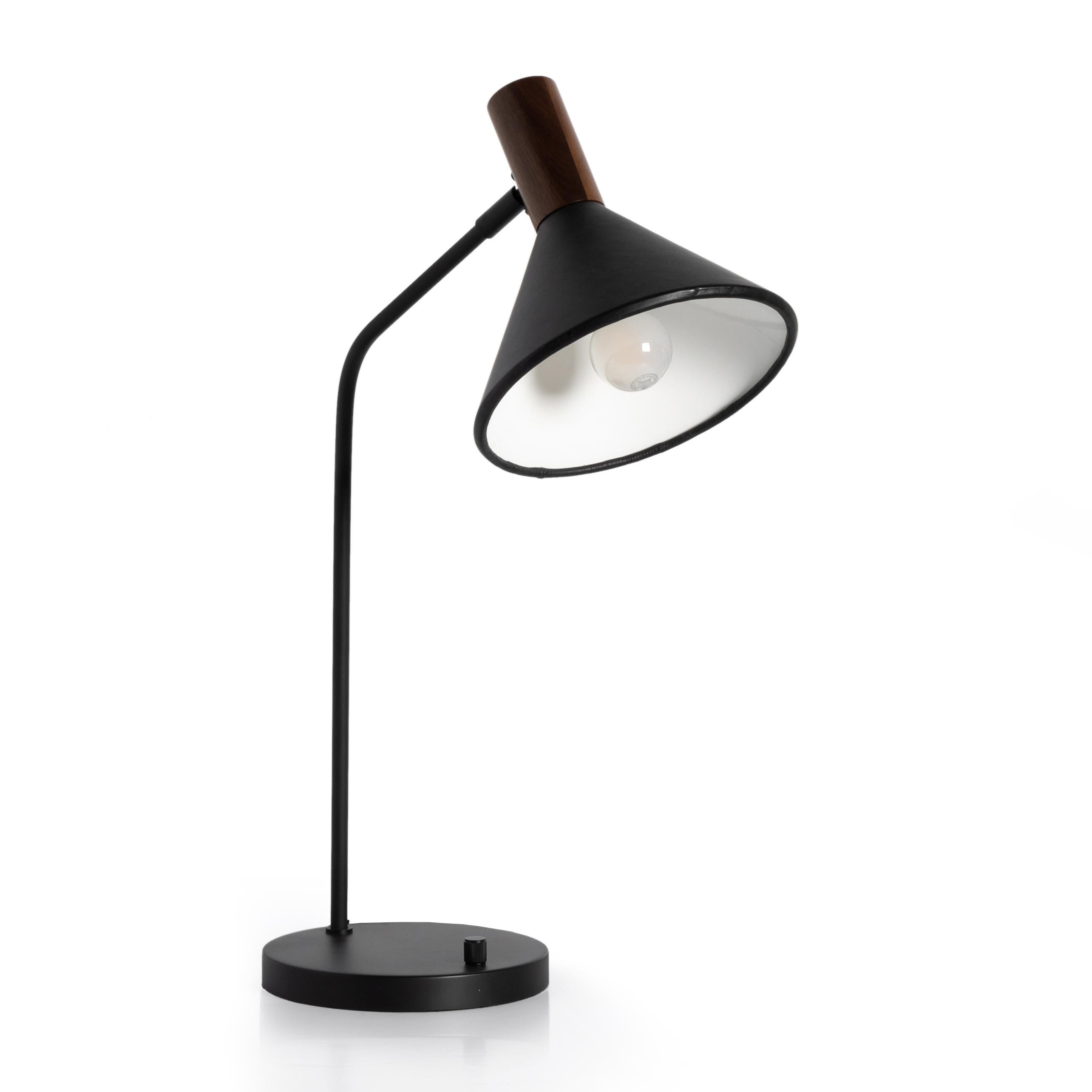 Gibson Task Lamp with Leather Shade