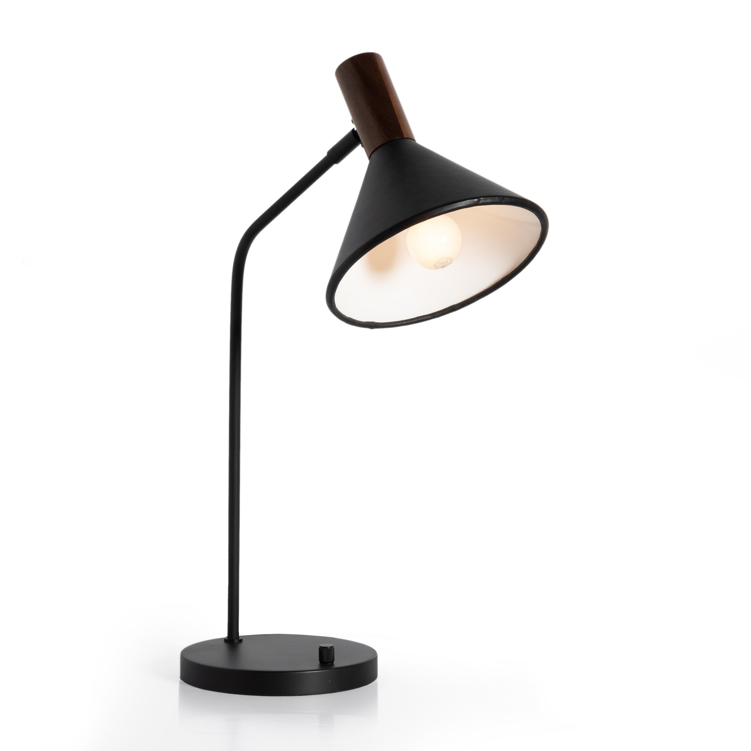 Gibson Task Lamp with Leather Shade