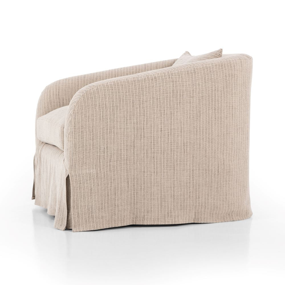Harris Slipcovered Swivel Chair