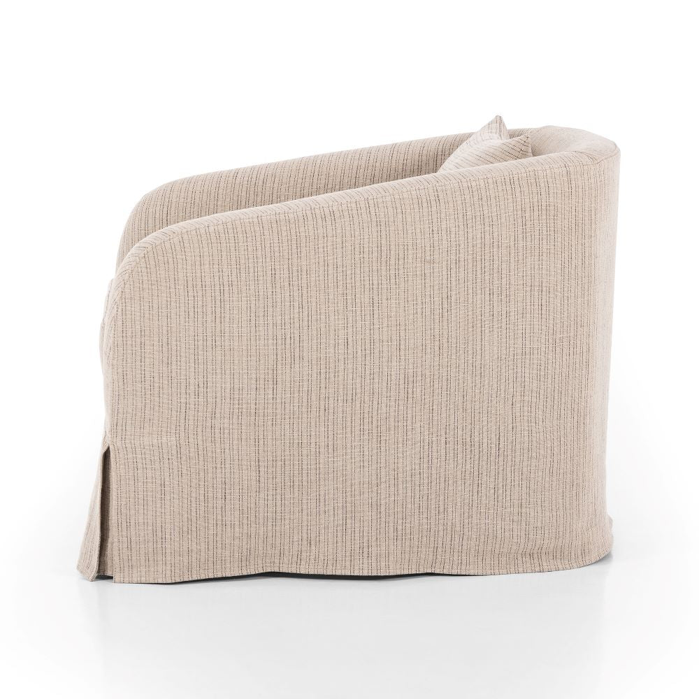 Harris Slipcovered Swivel Chair