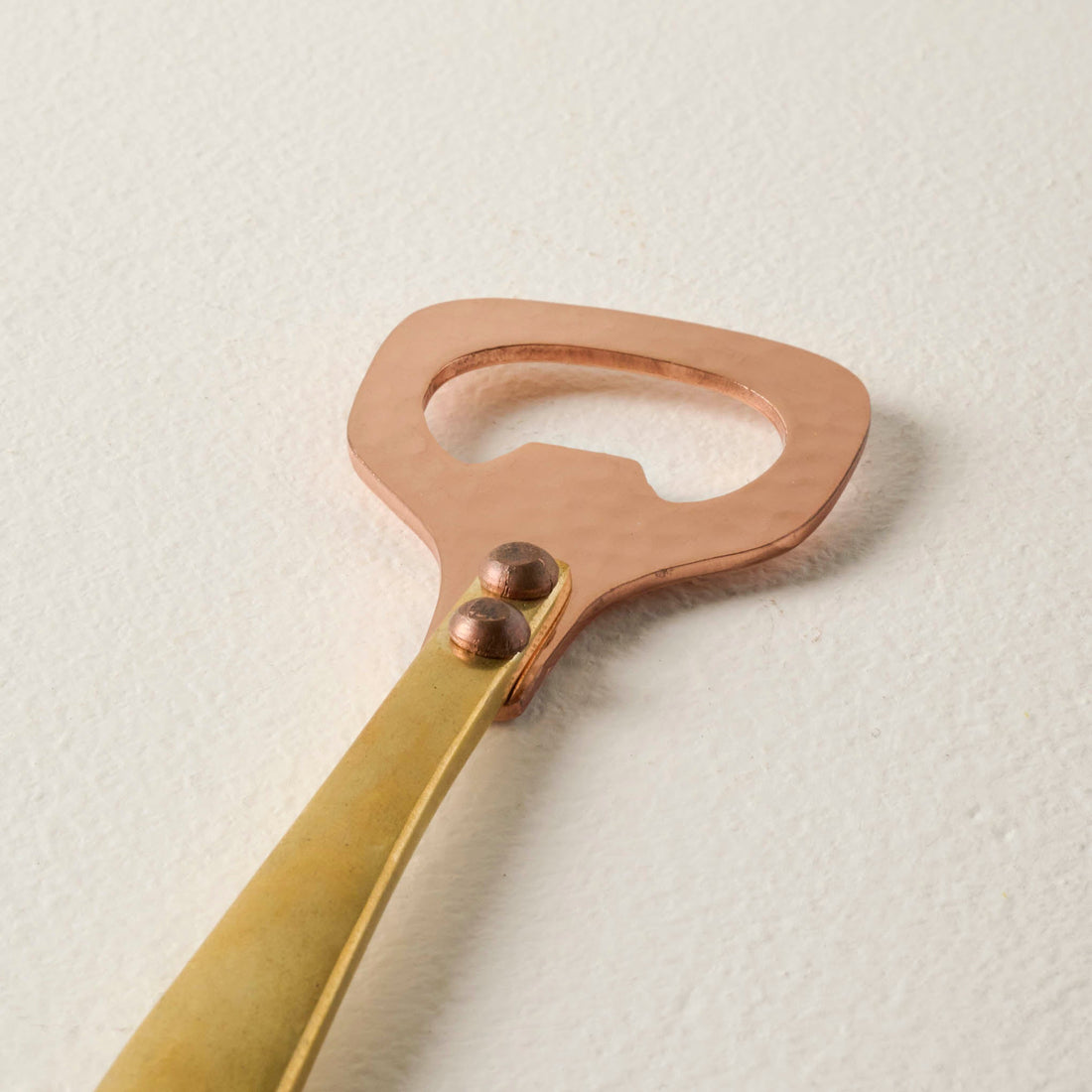 Hammered Copper and Gold Bottle Opener