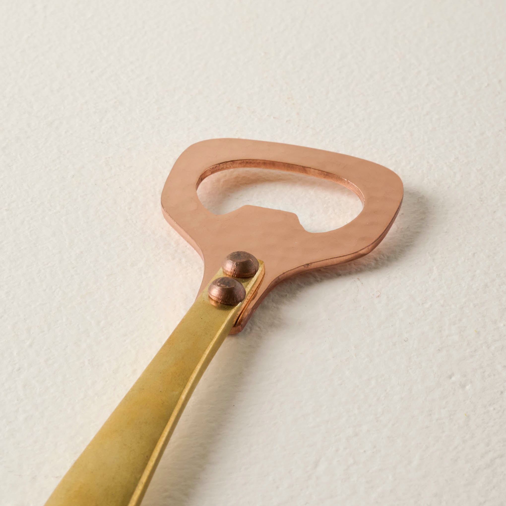 Hammered Copper and Gold Bottle Opener