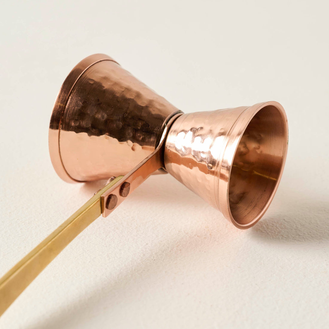 Hammered Copper and Gold Jigger