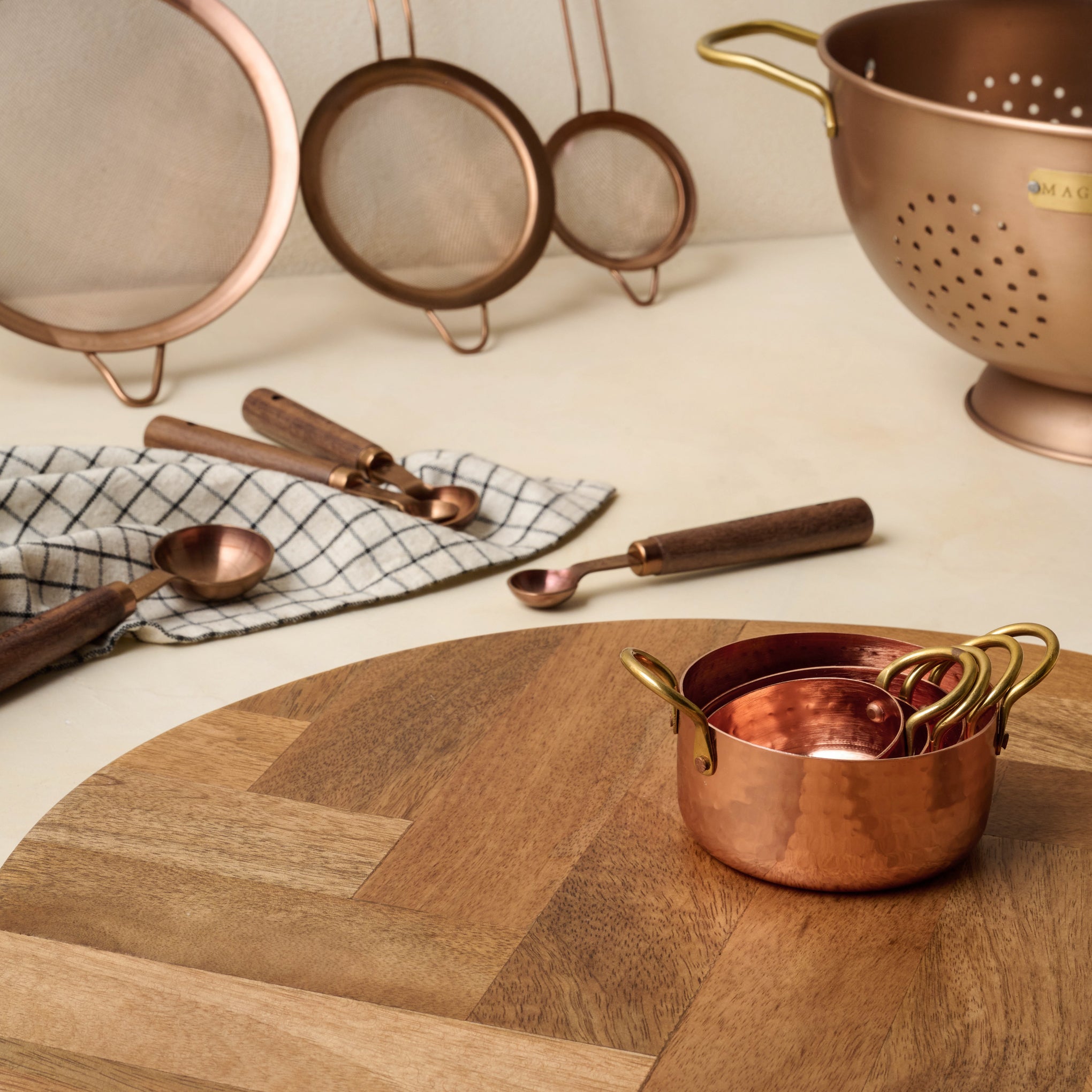 Copper and Brass Colander