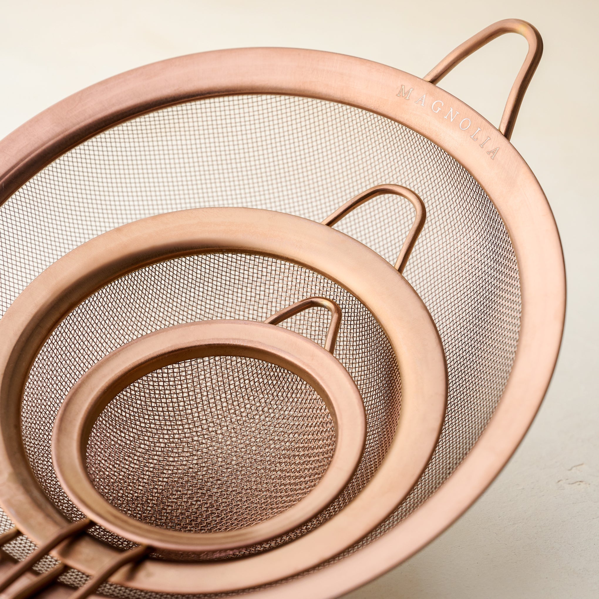 Copper Sieves Set of 3