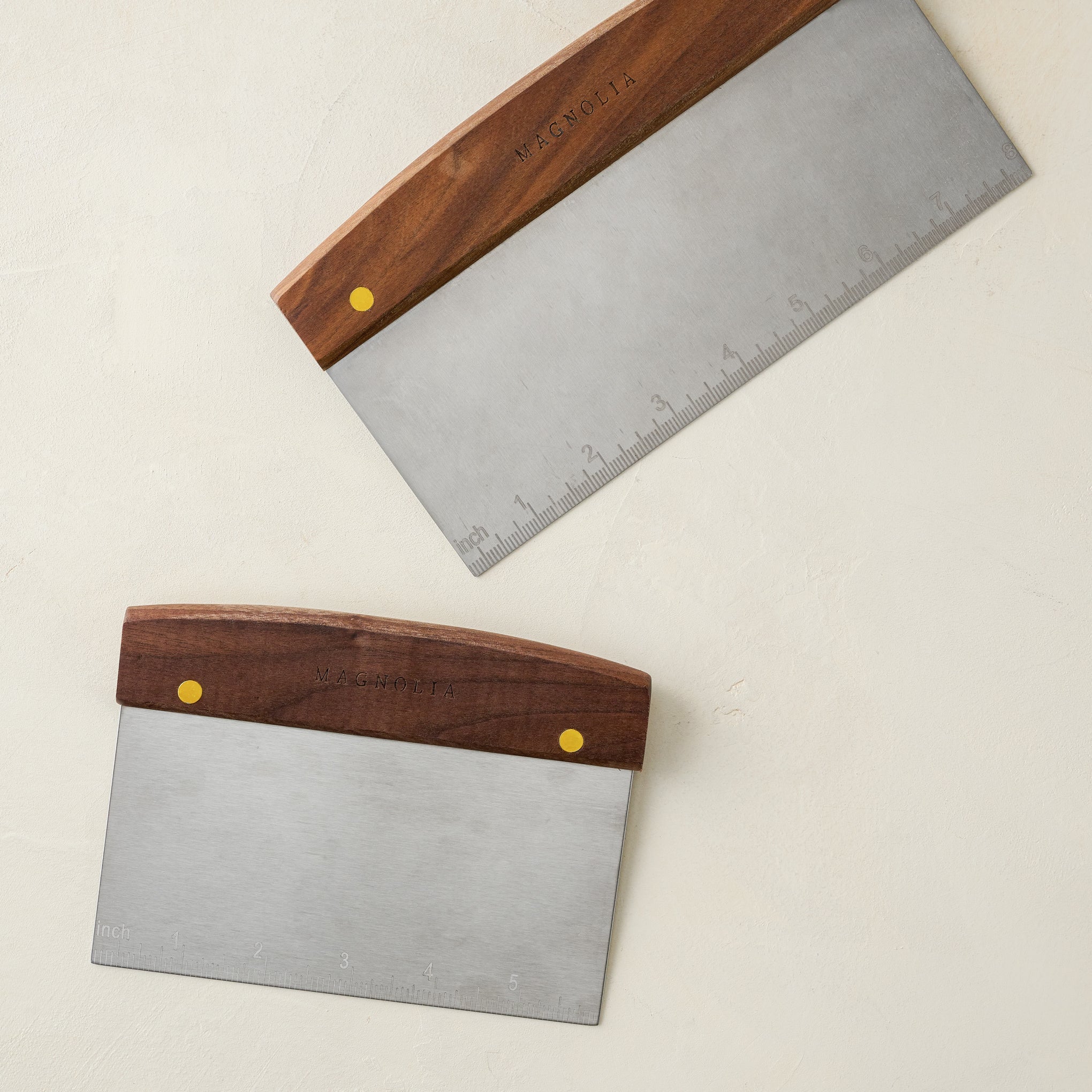 Gristmill Collection Bench Scraper with Walnut Handle (Large)