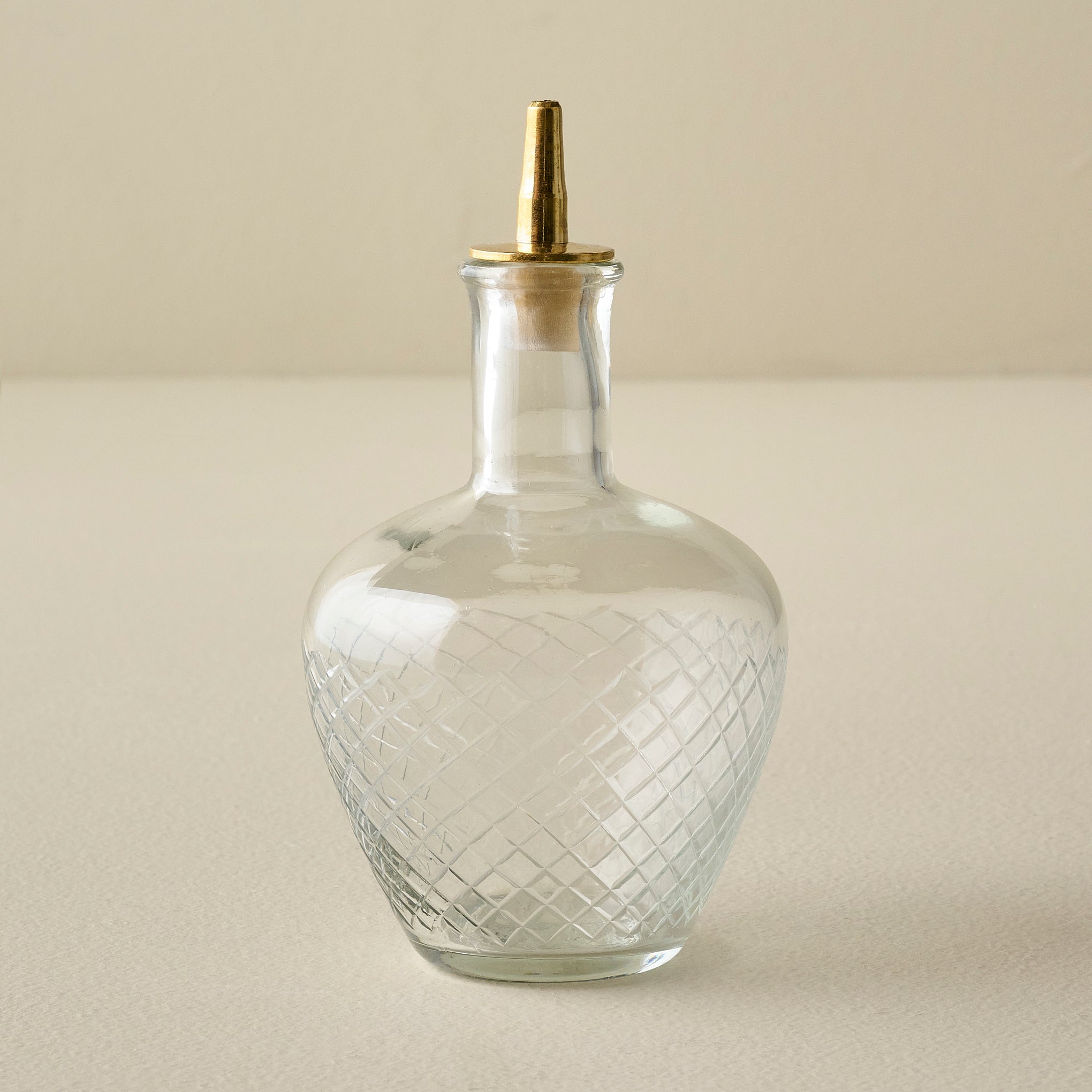 Vintage-Inspired Etched Glass Bottle
