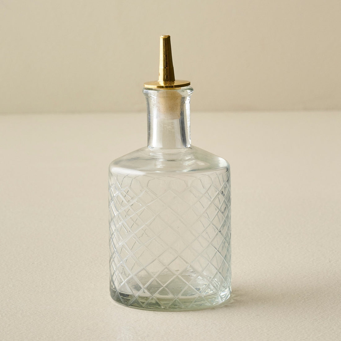 Vintage-Inspired Etched Glass Bottle
