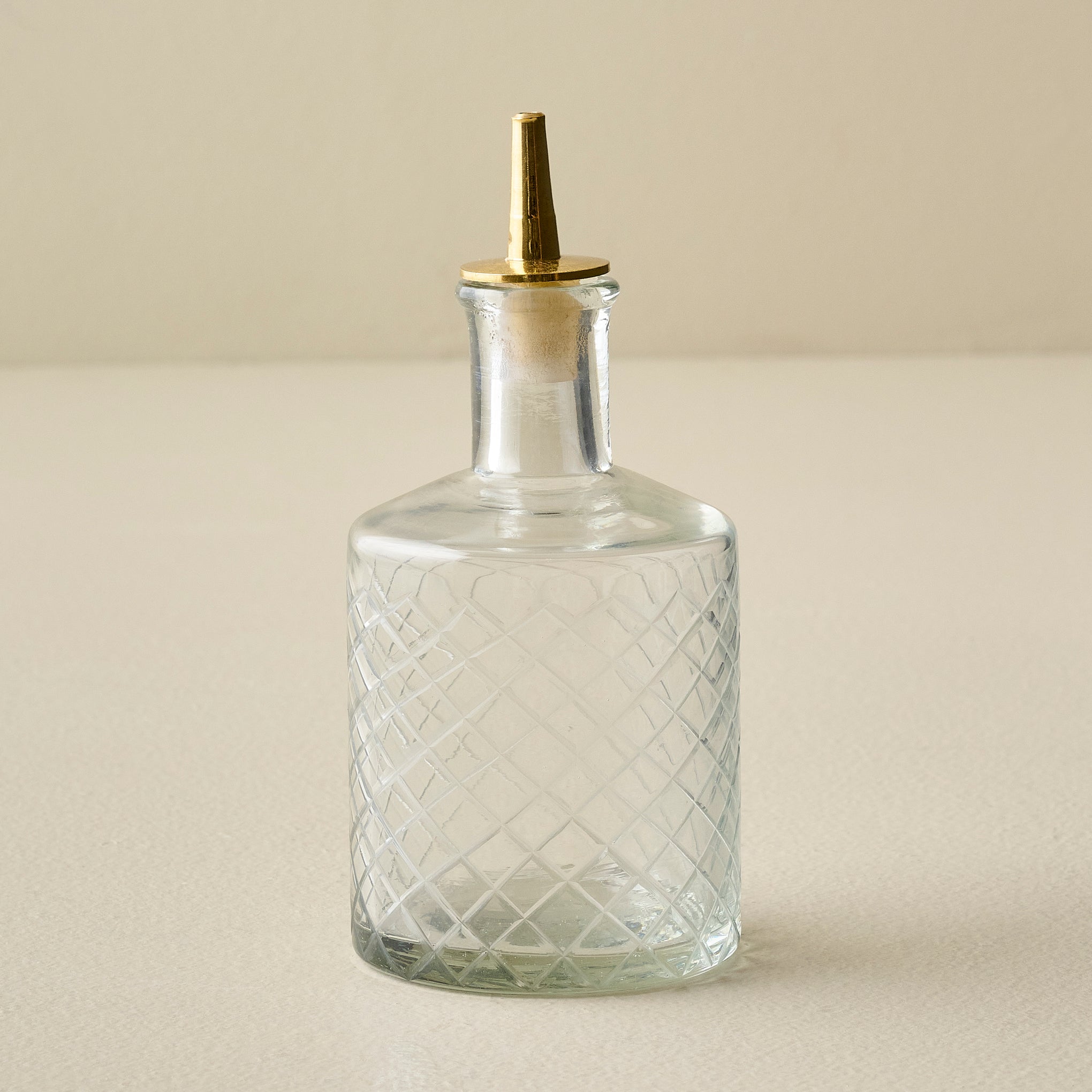 Vintage-Inspired Etched Glass Bottle