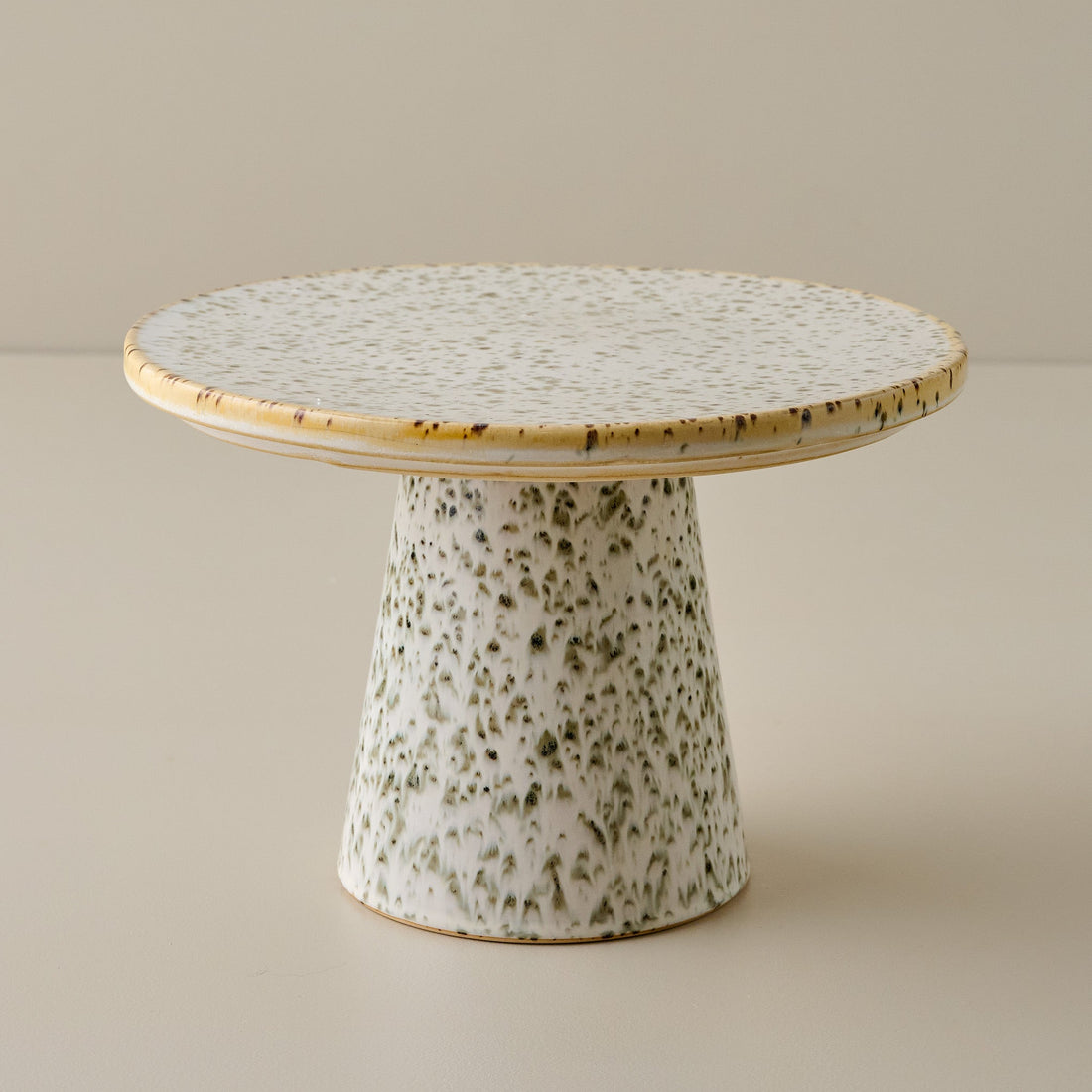 Forest Green Speckled Cake Stand