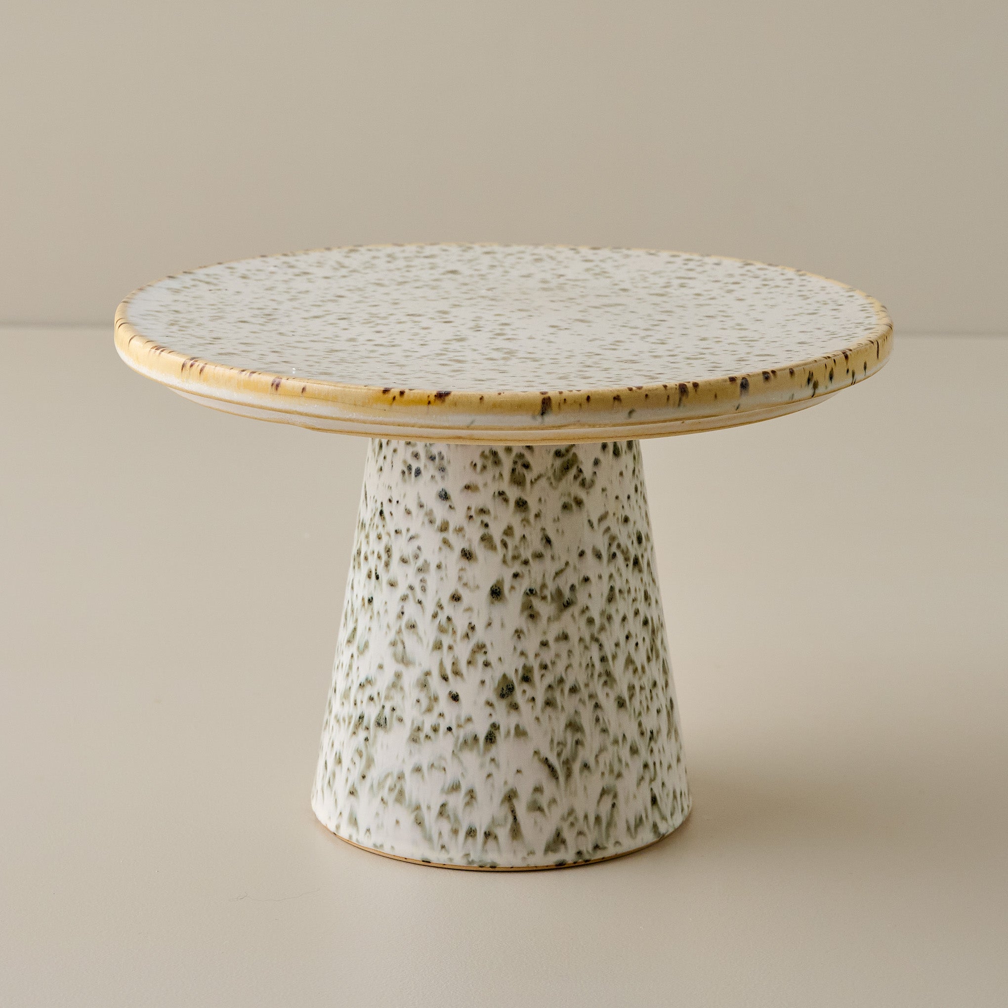 Forest Green Speckled Cake Stand
