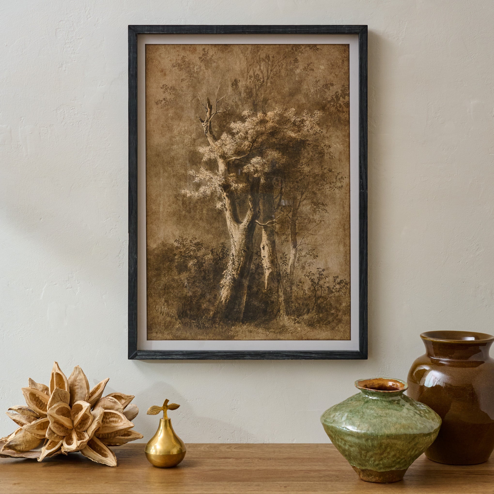 Oversized Whispers of the Oak Framed Print