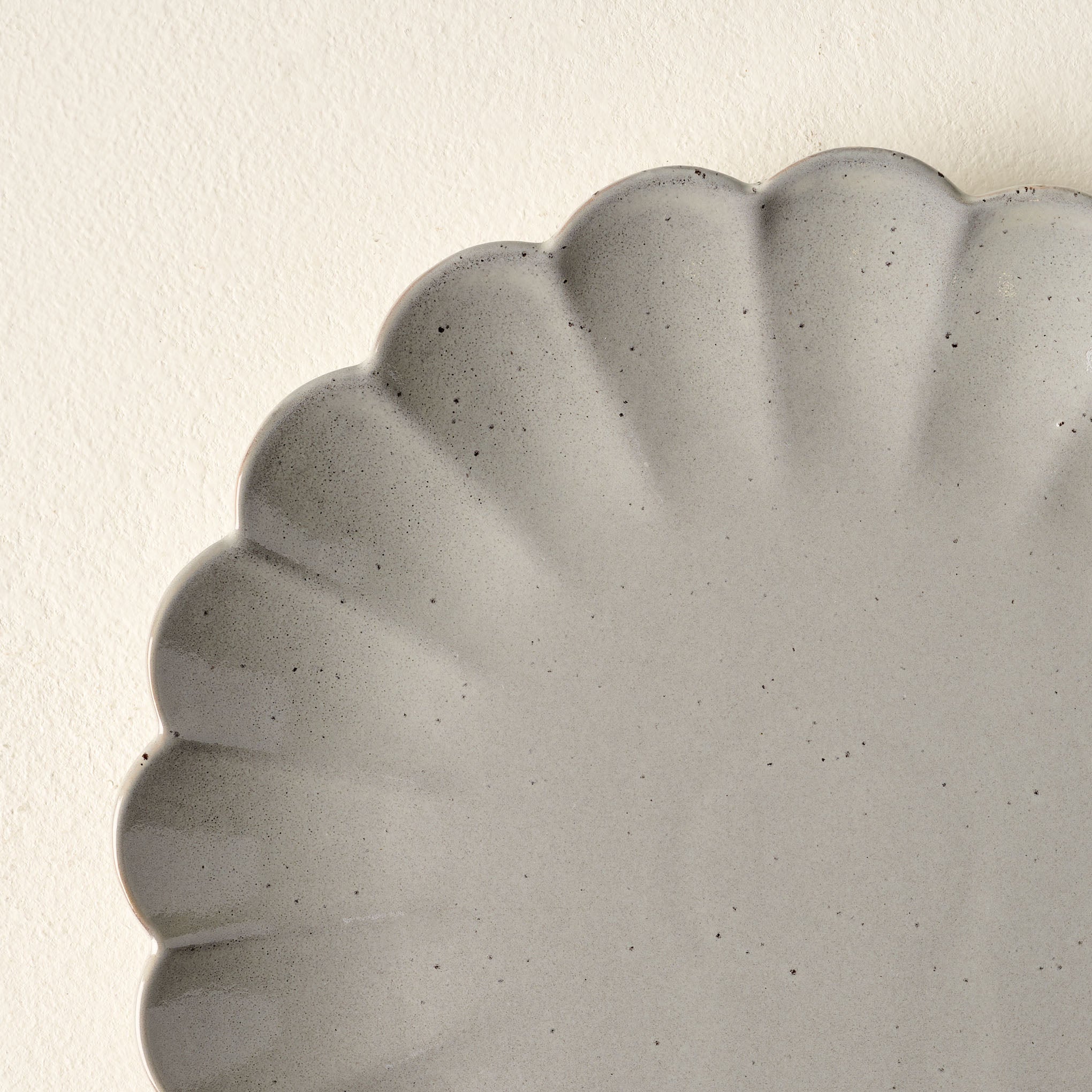 Grey Scalloped Plate