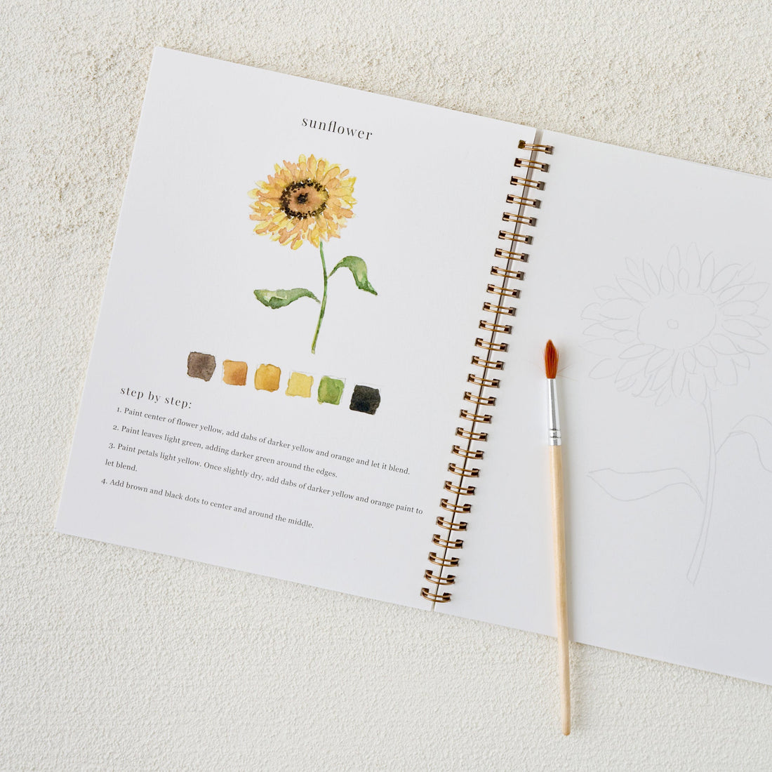 Flowers Watercolor Workbook