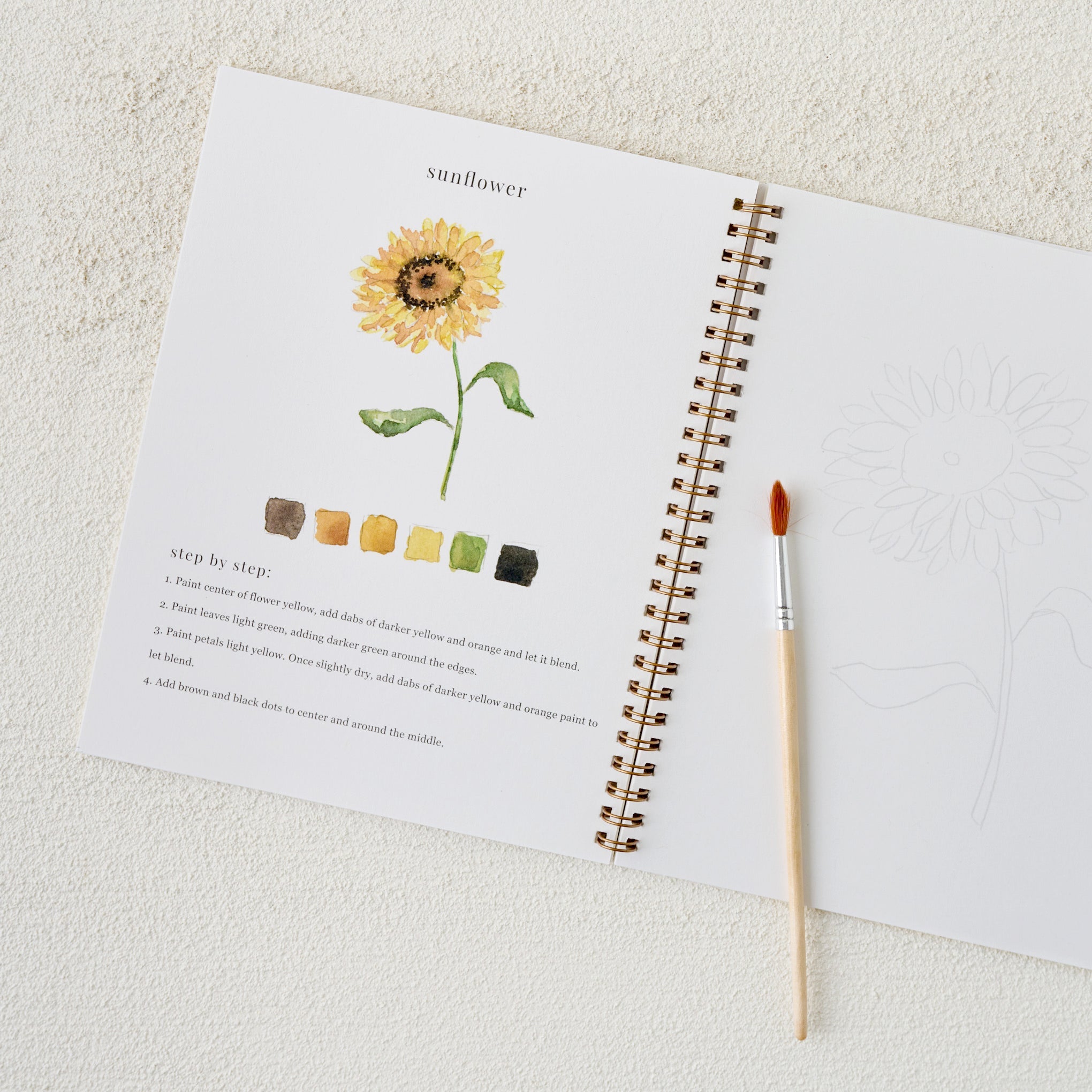 Flowers Watercolor Workbook