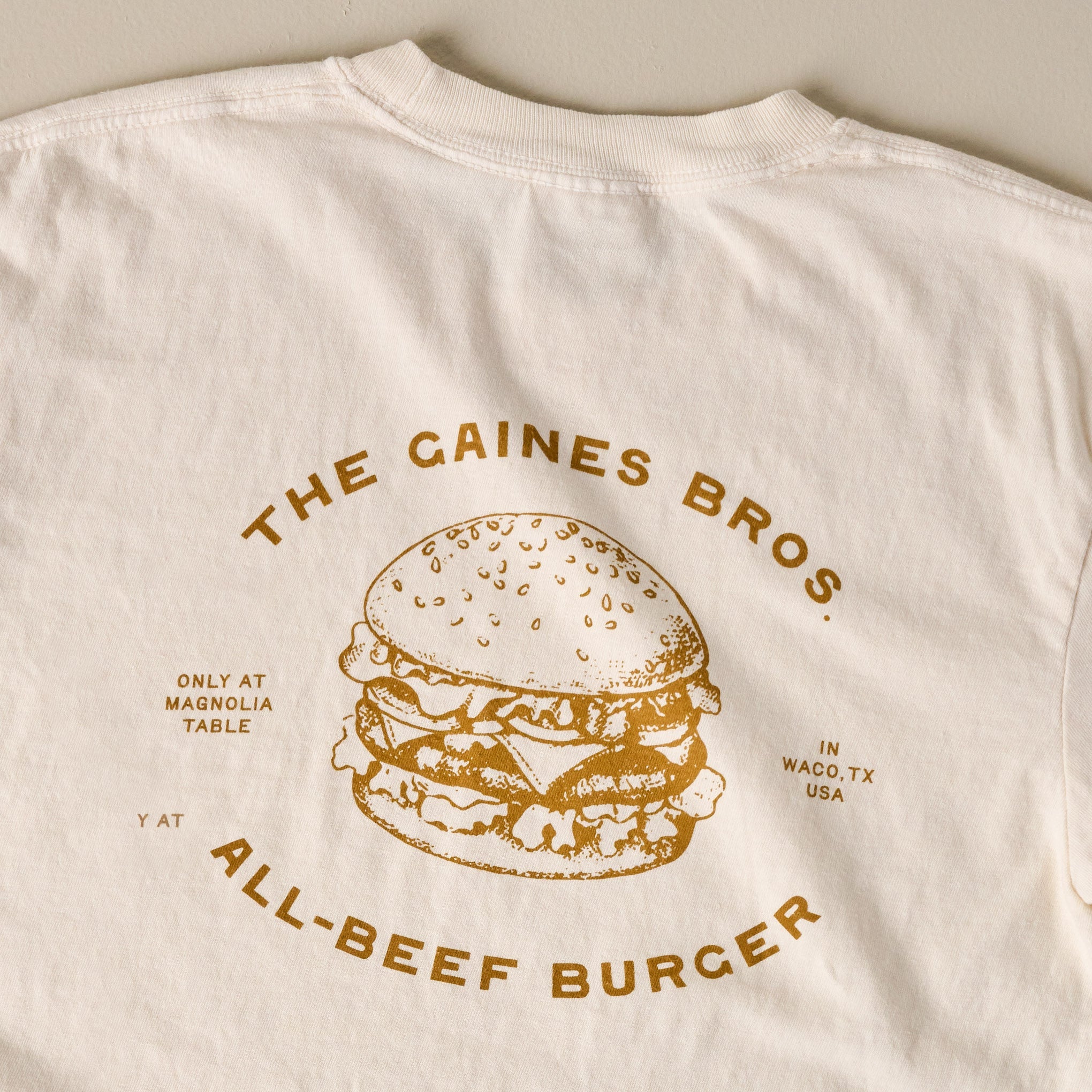 Gaines Bros Burger Ivory Tee