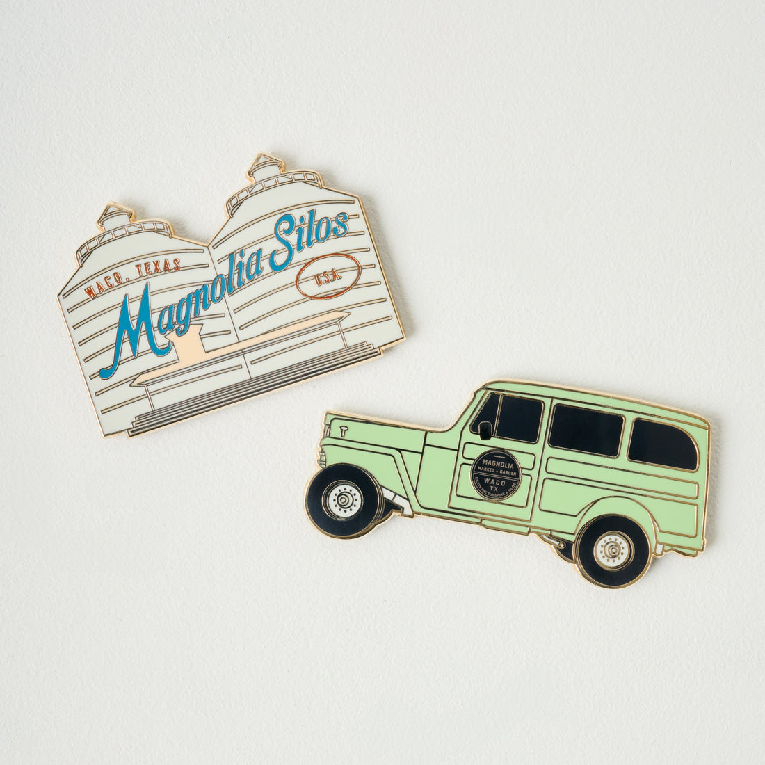 Green Jeep Colored Enamel Magnet