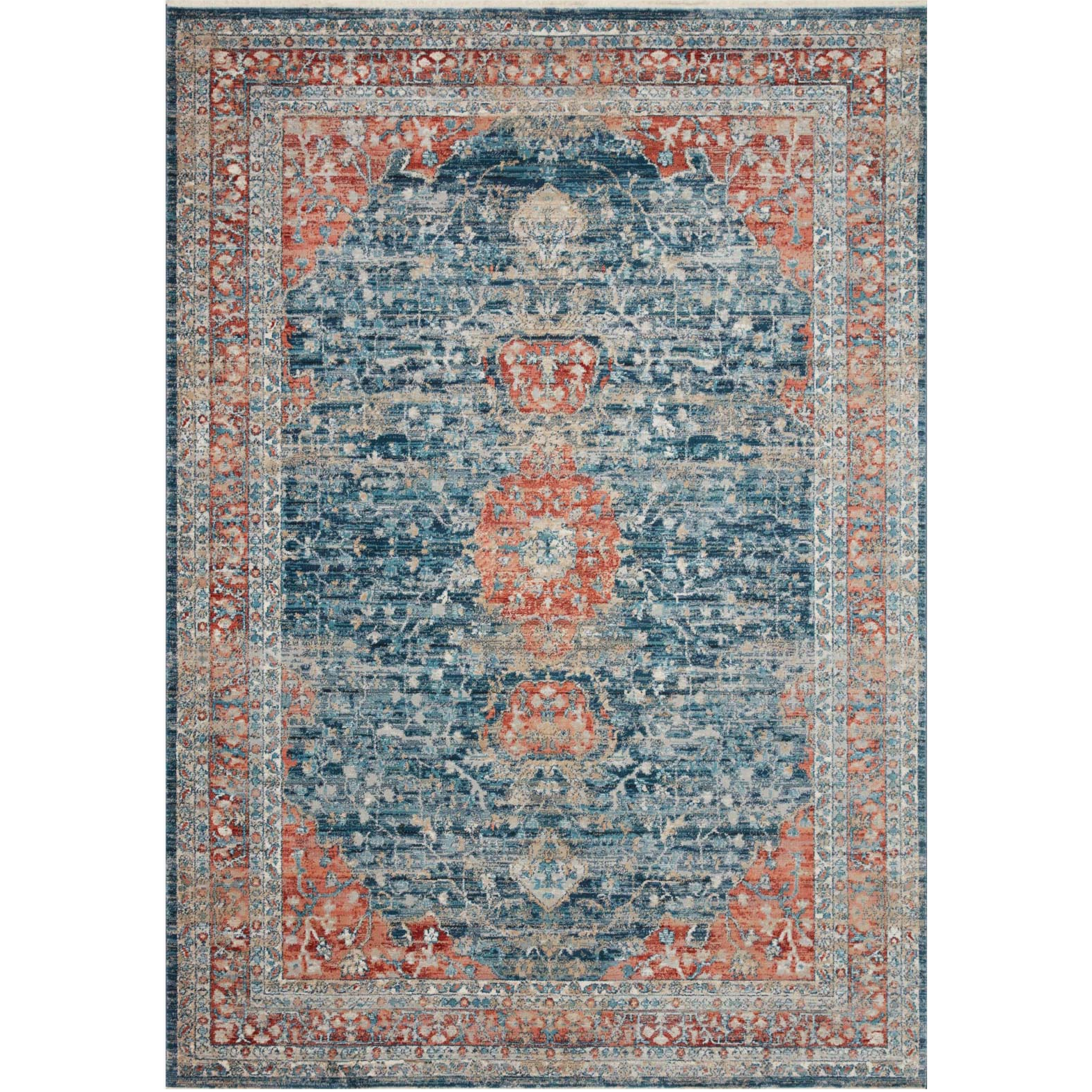 Elise Navy Red Rug