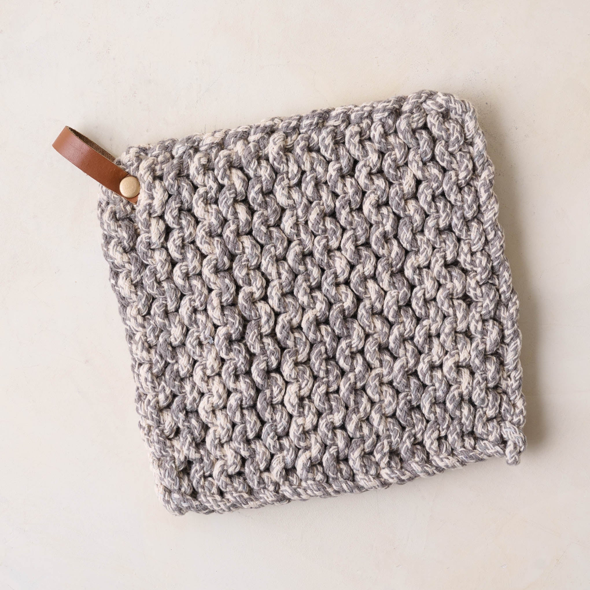 Heathered Hand Crocheted Pot Holder