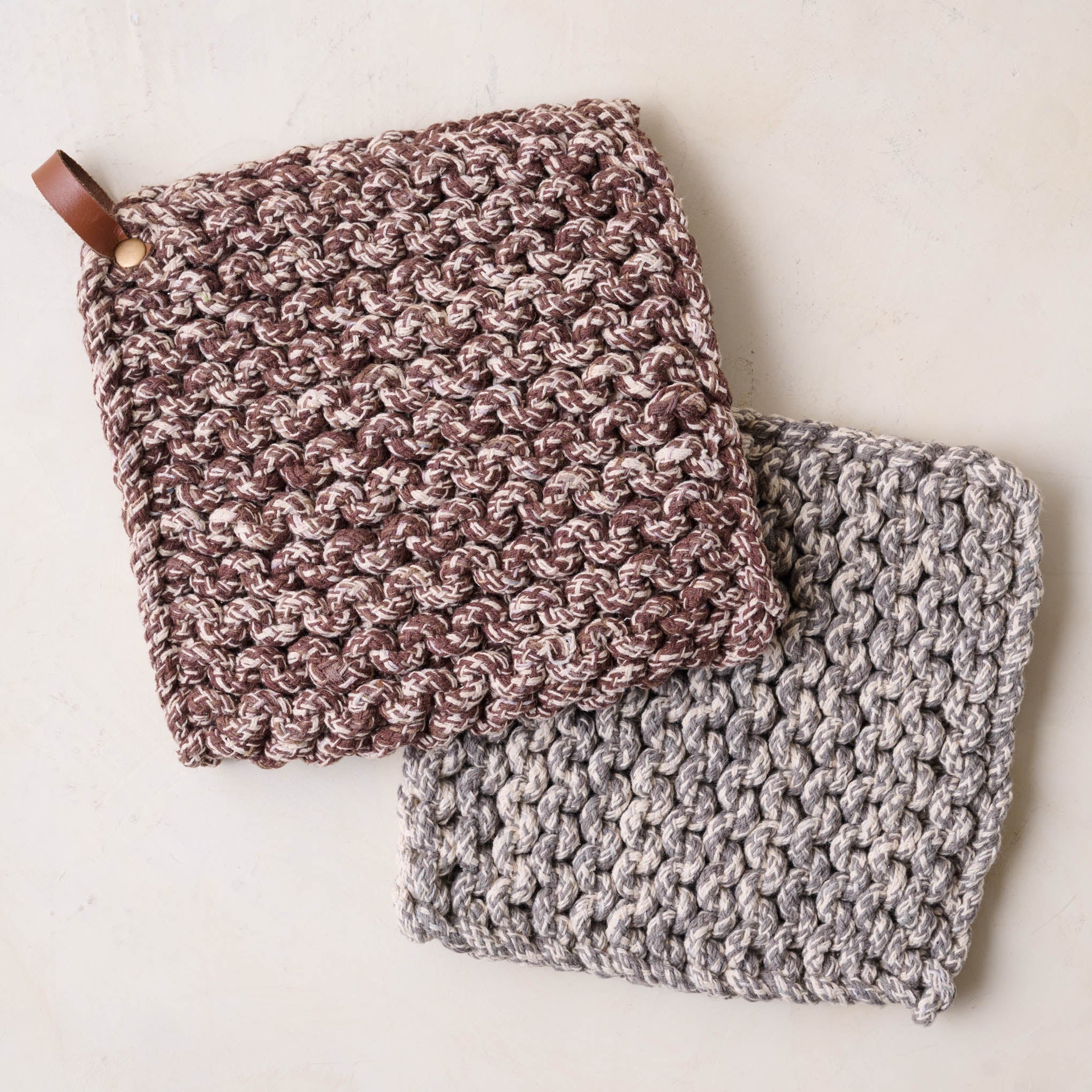 Heathered Hand Crocheted Pot Holder
