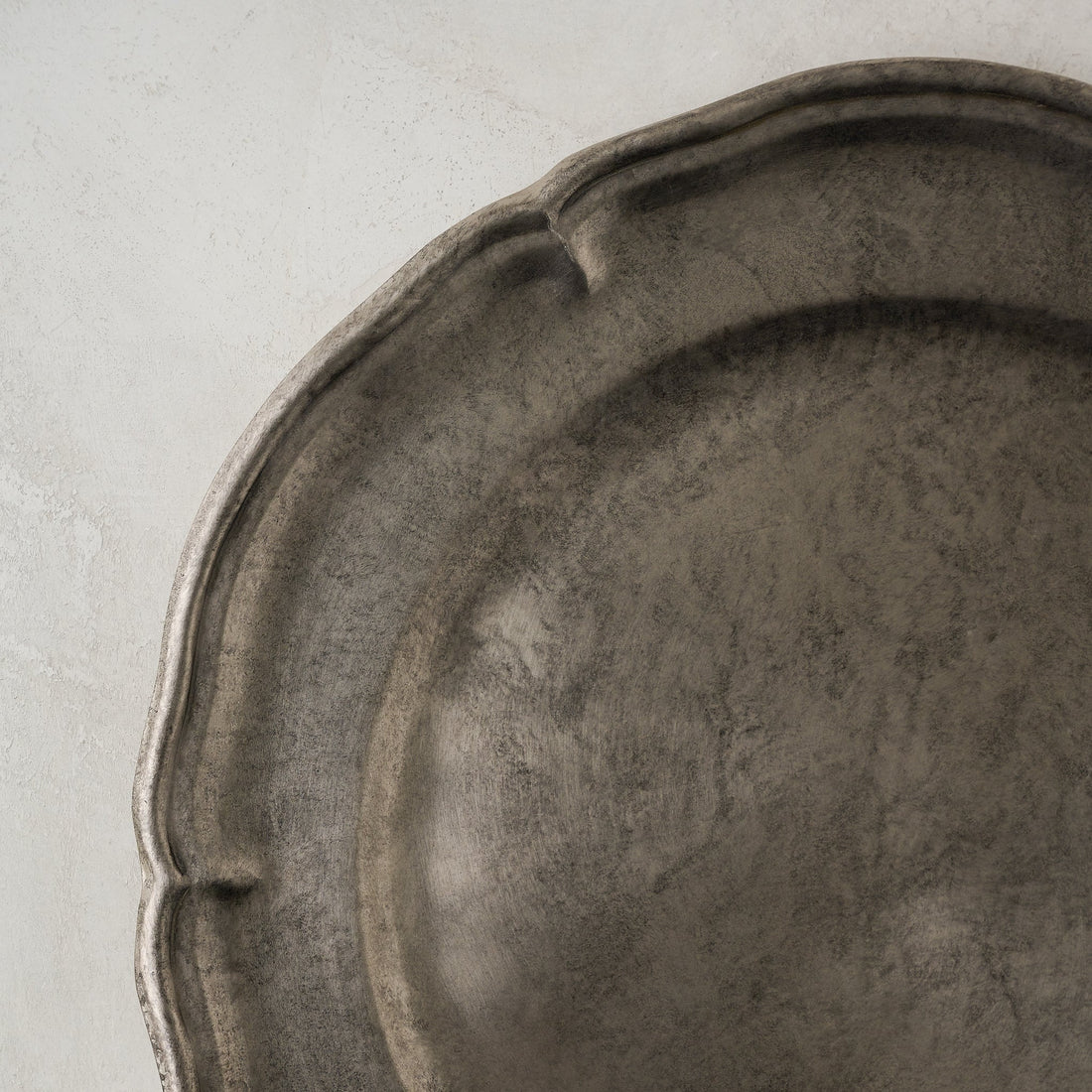 Vintage-Inspired Pewter Charger