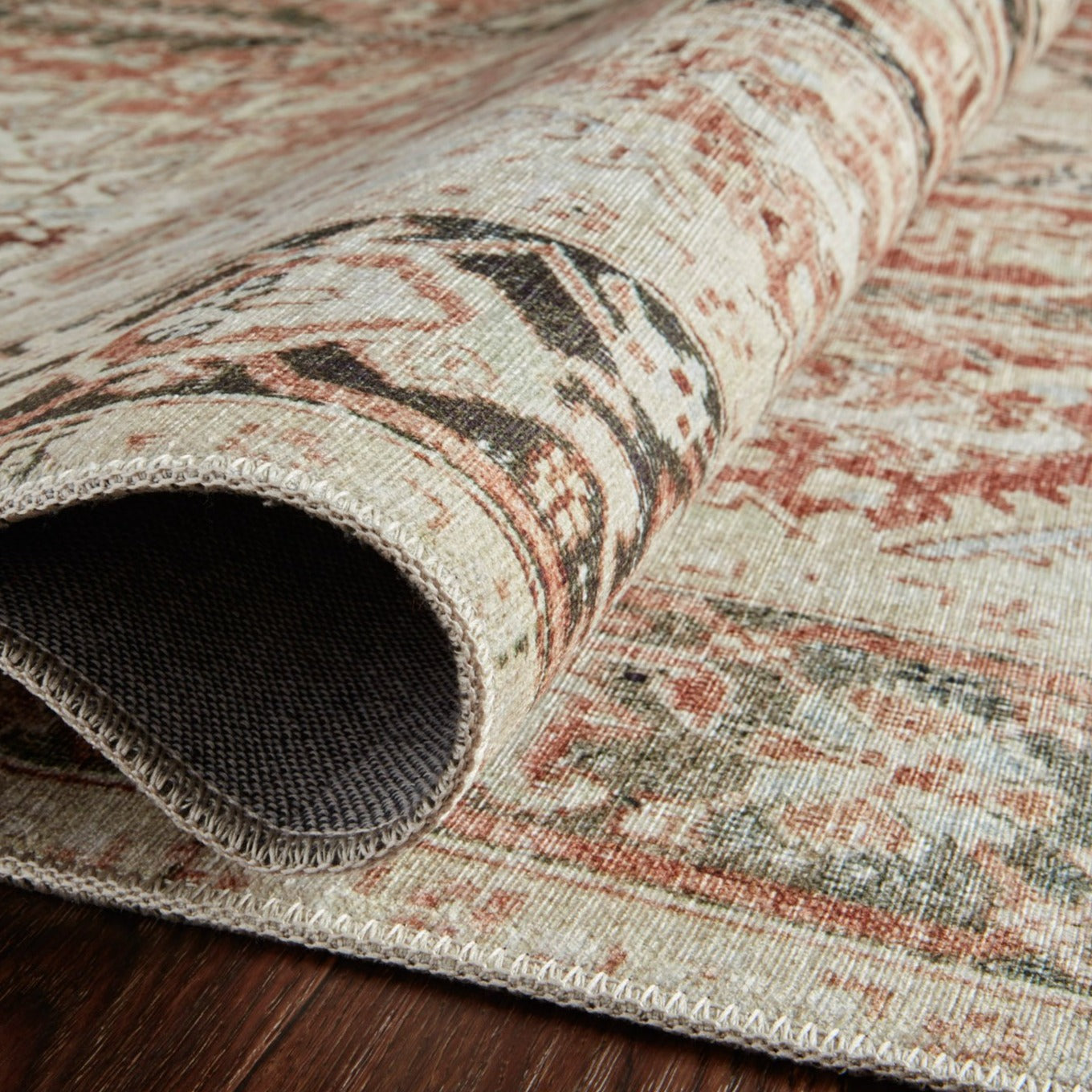 Lenna Rust Charcoal Rug