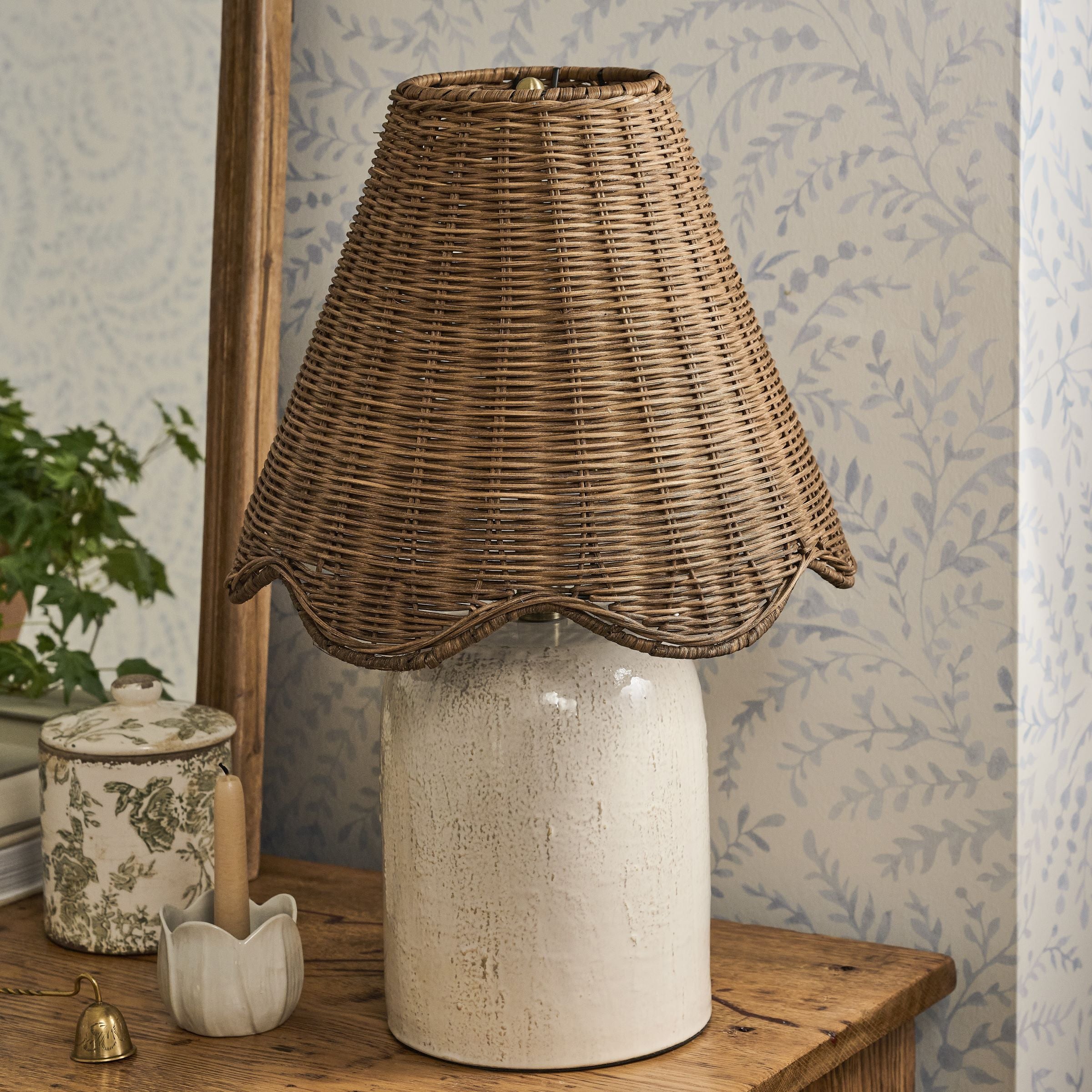 Farrah Table Lamp - Textured Cream