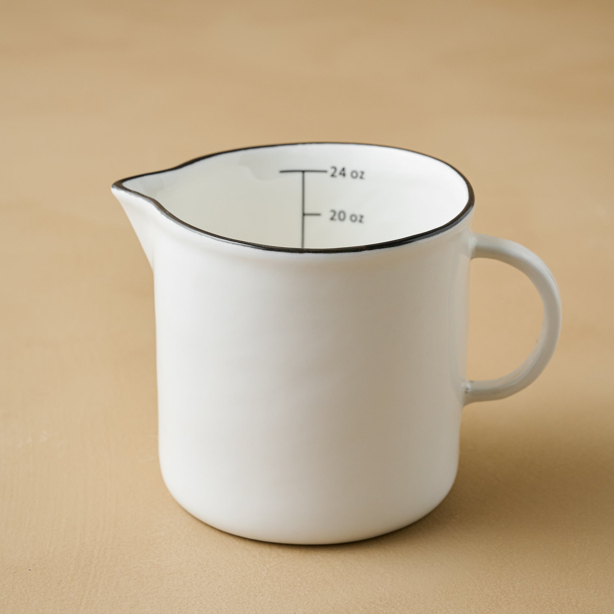 Magnolia Black Rim Measuring Pitcher