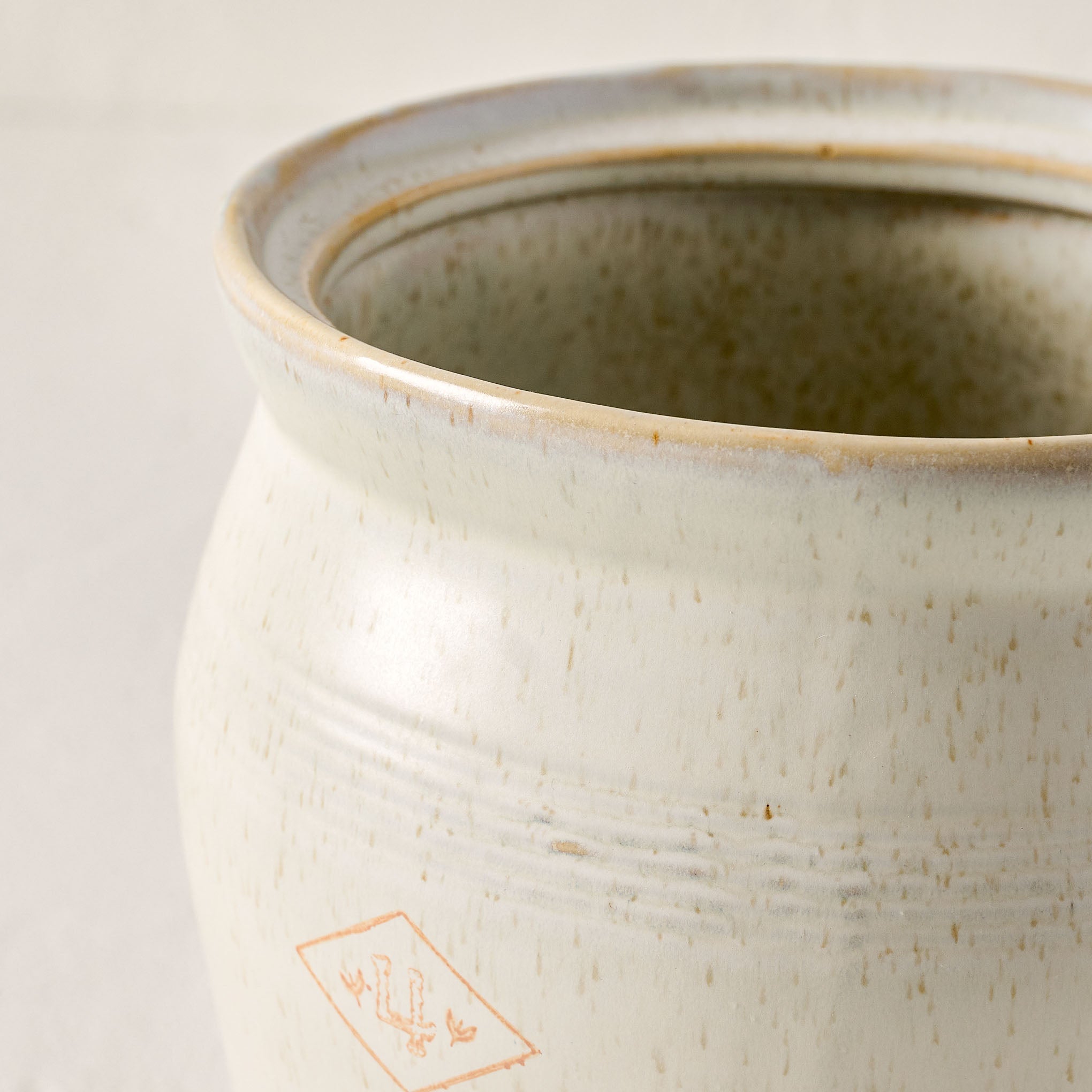 French Grey Embossed Stripe Canister