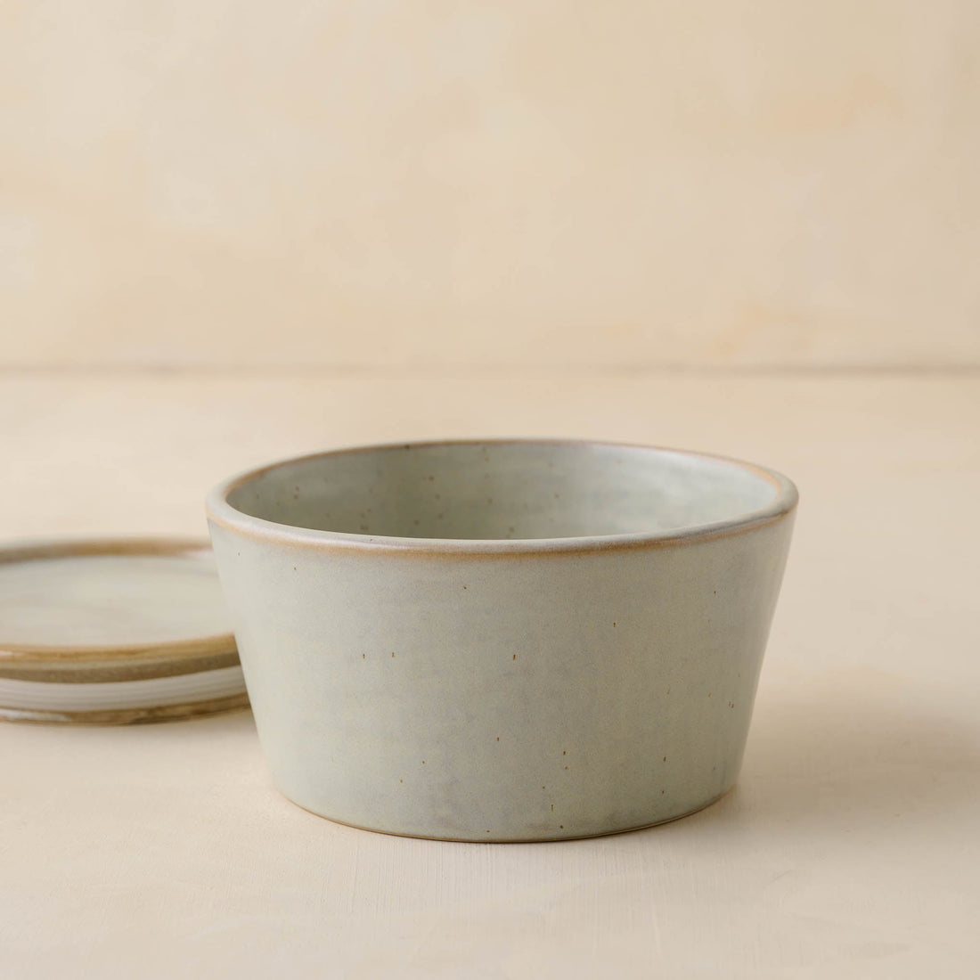 French Grey Ceramic Food Storage Bowl