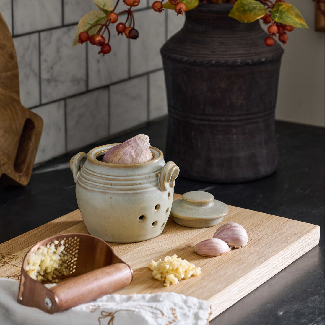 Copper and Walnut Garlic Rocker
