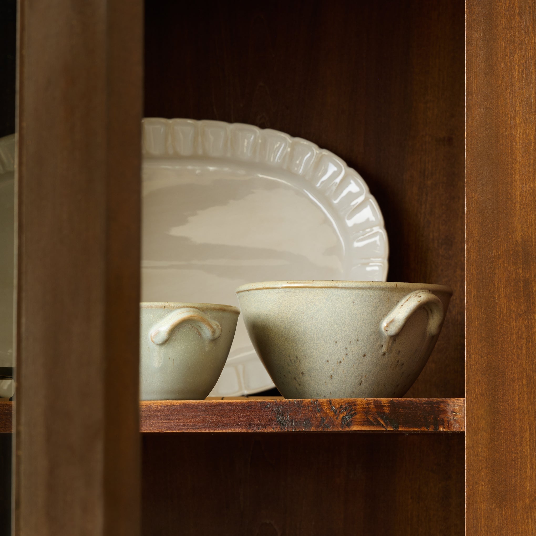 French Grey Serving Bowl Set