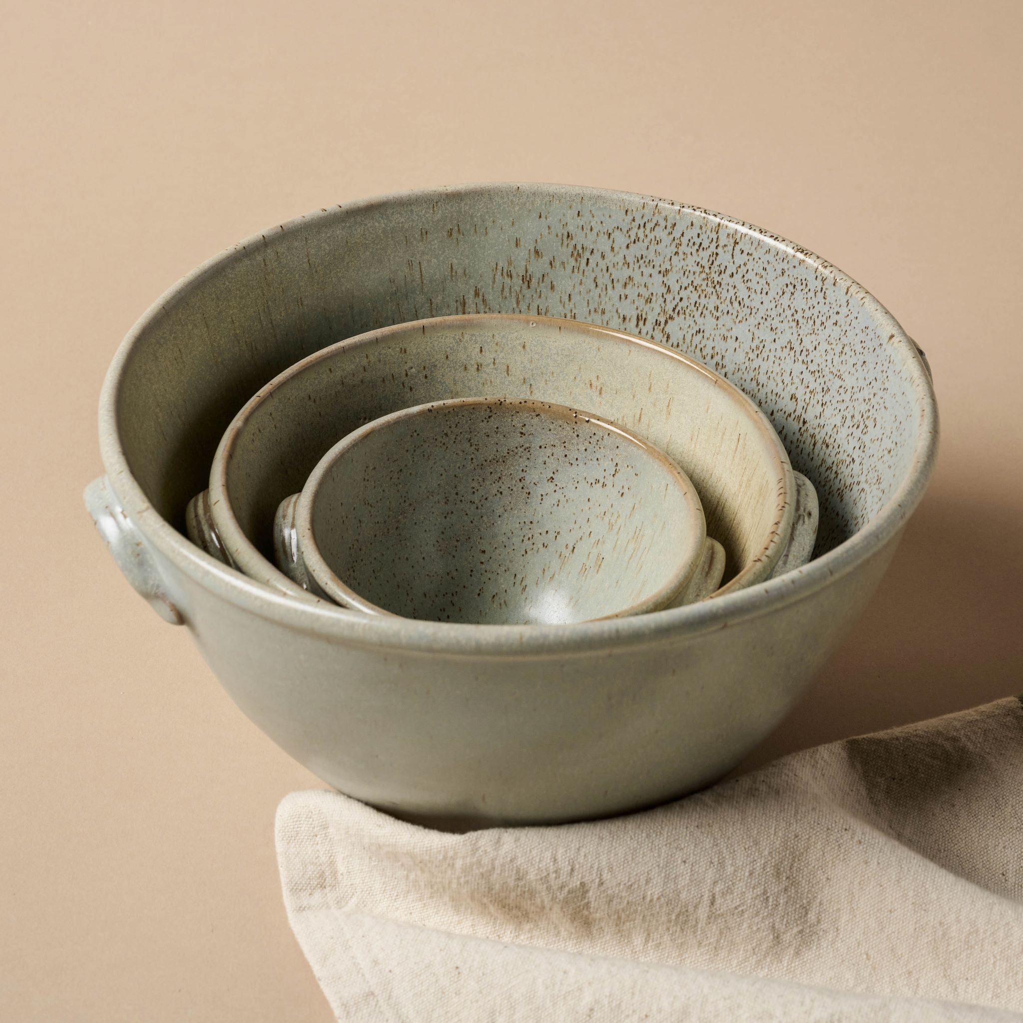 French Grey Serving Bowl Set