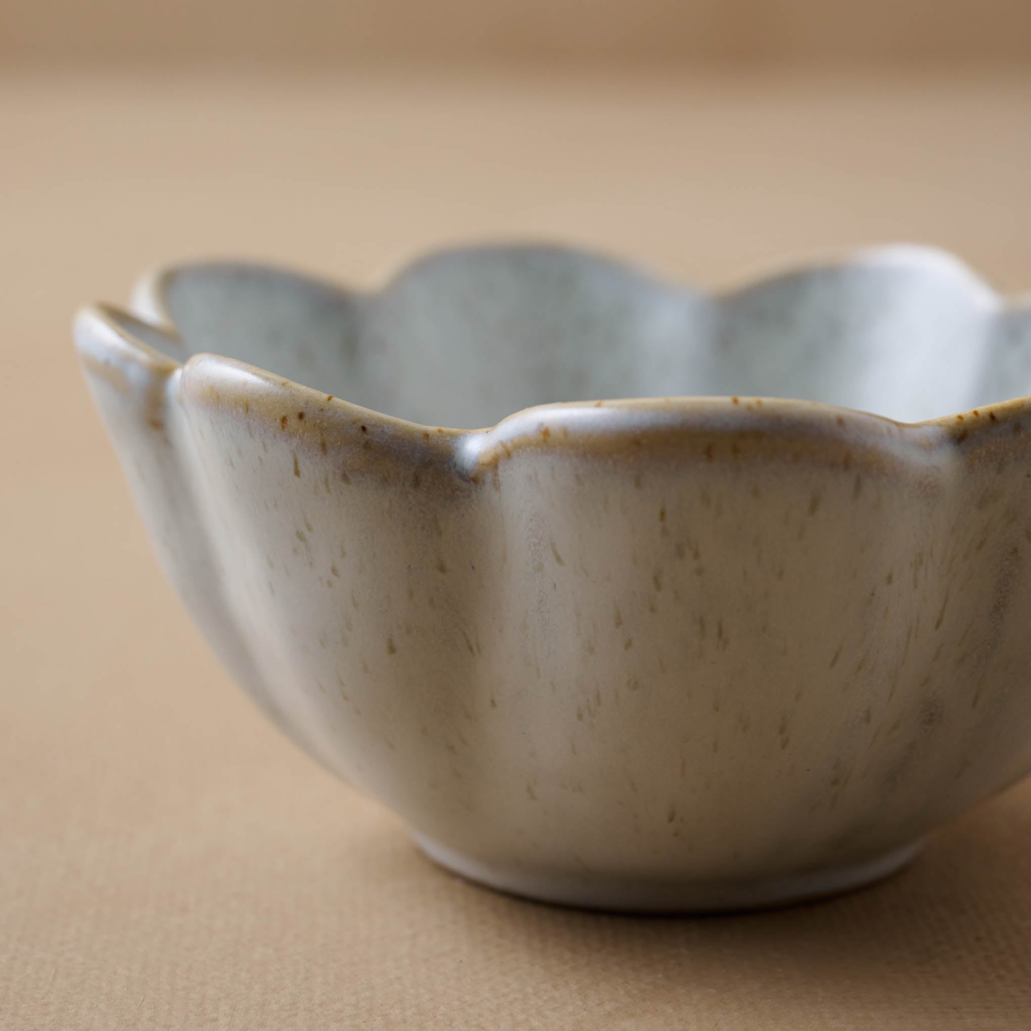 French Grey Scalloped Mini Bowl
