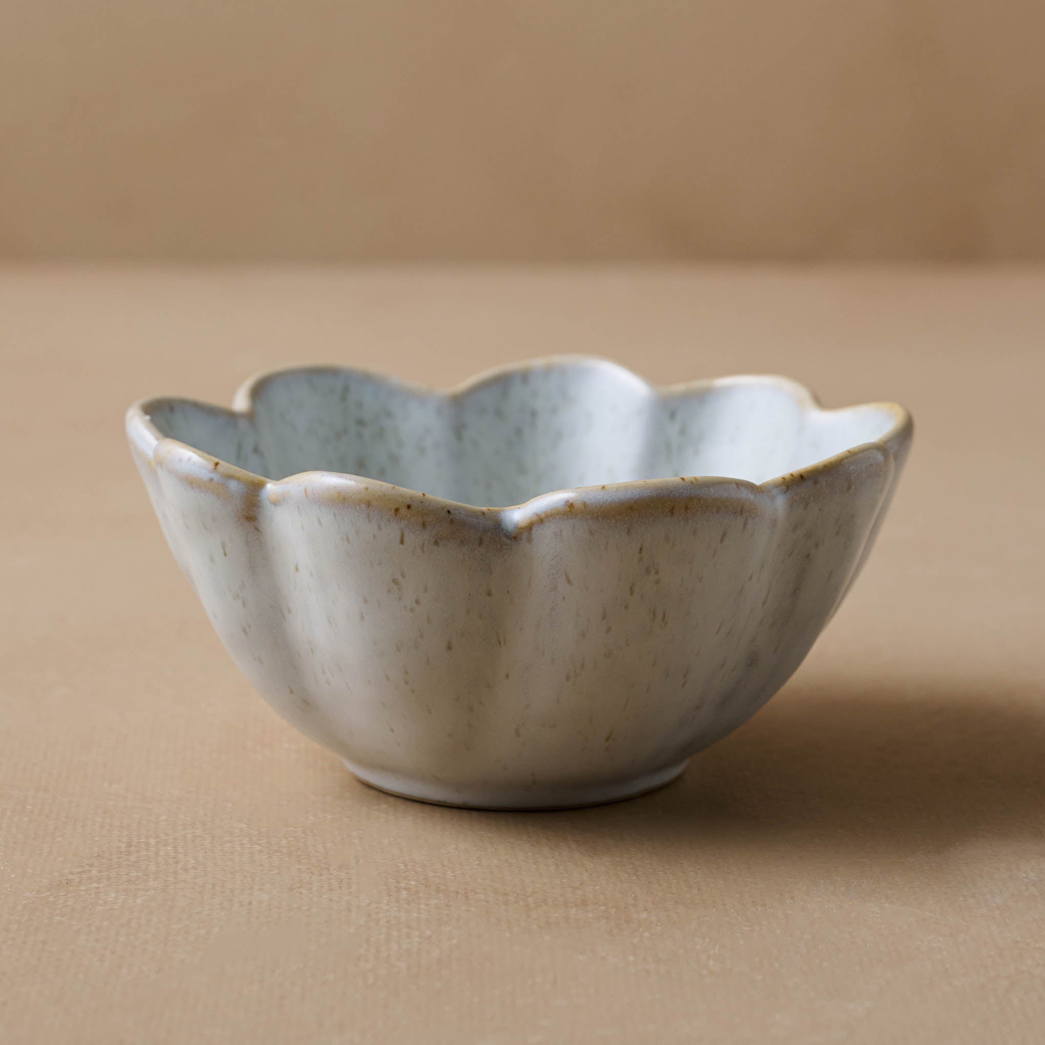 French Grey Scalloped Mini Bowl