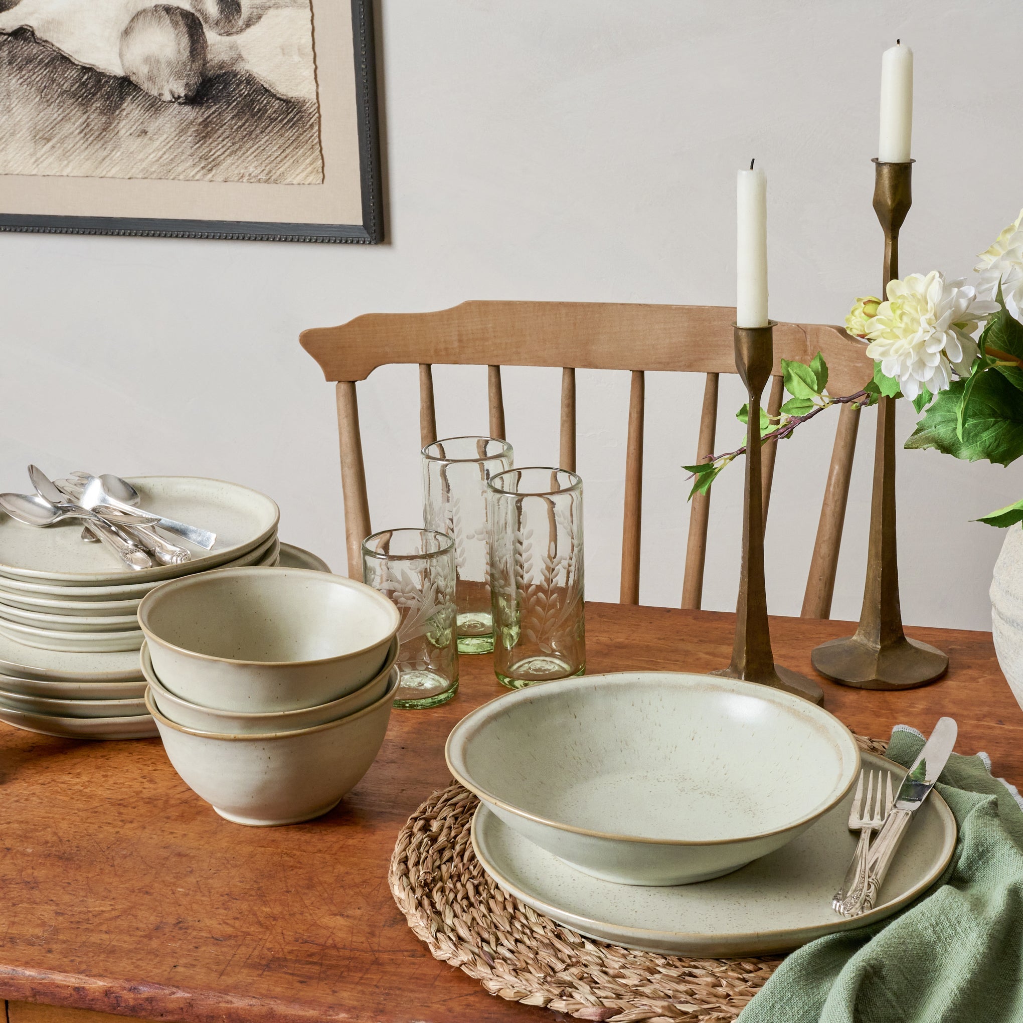 French Grey Pasta Bowl