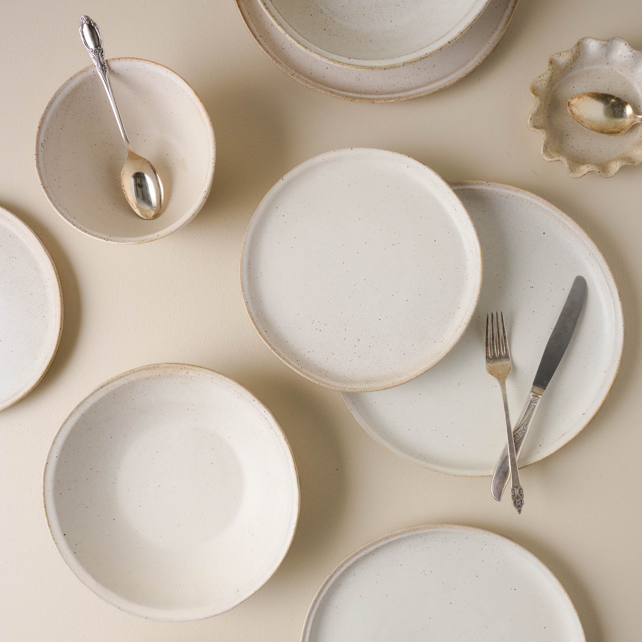 French White Speckle Cereal Bowl