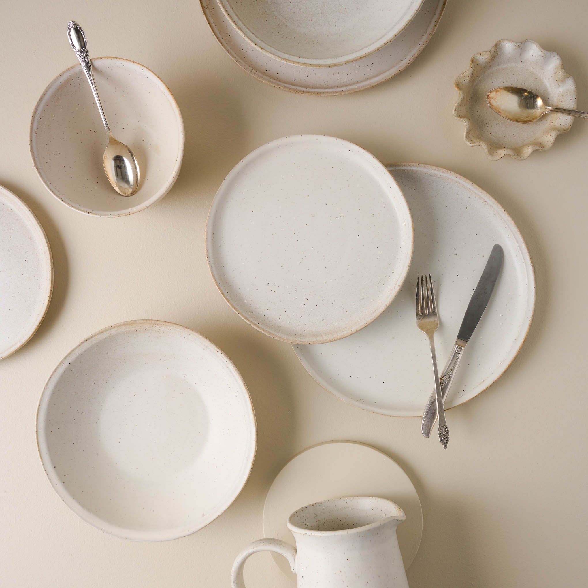 French White Speckle Plate