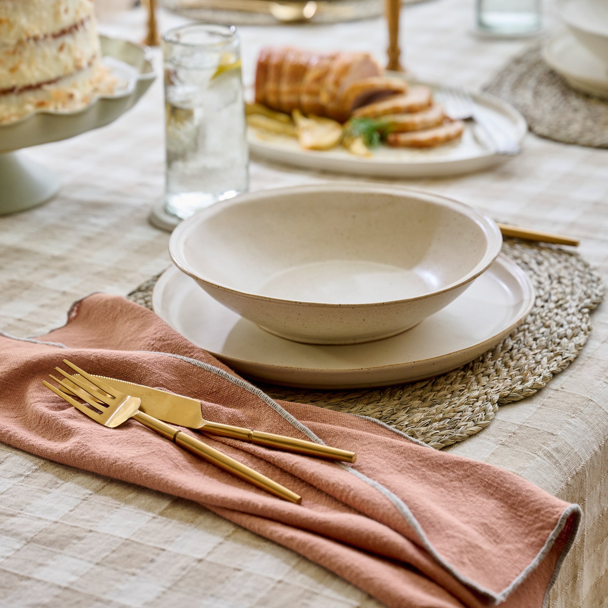 French White Speckle Pasta Bowl
