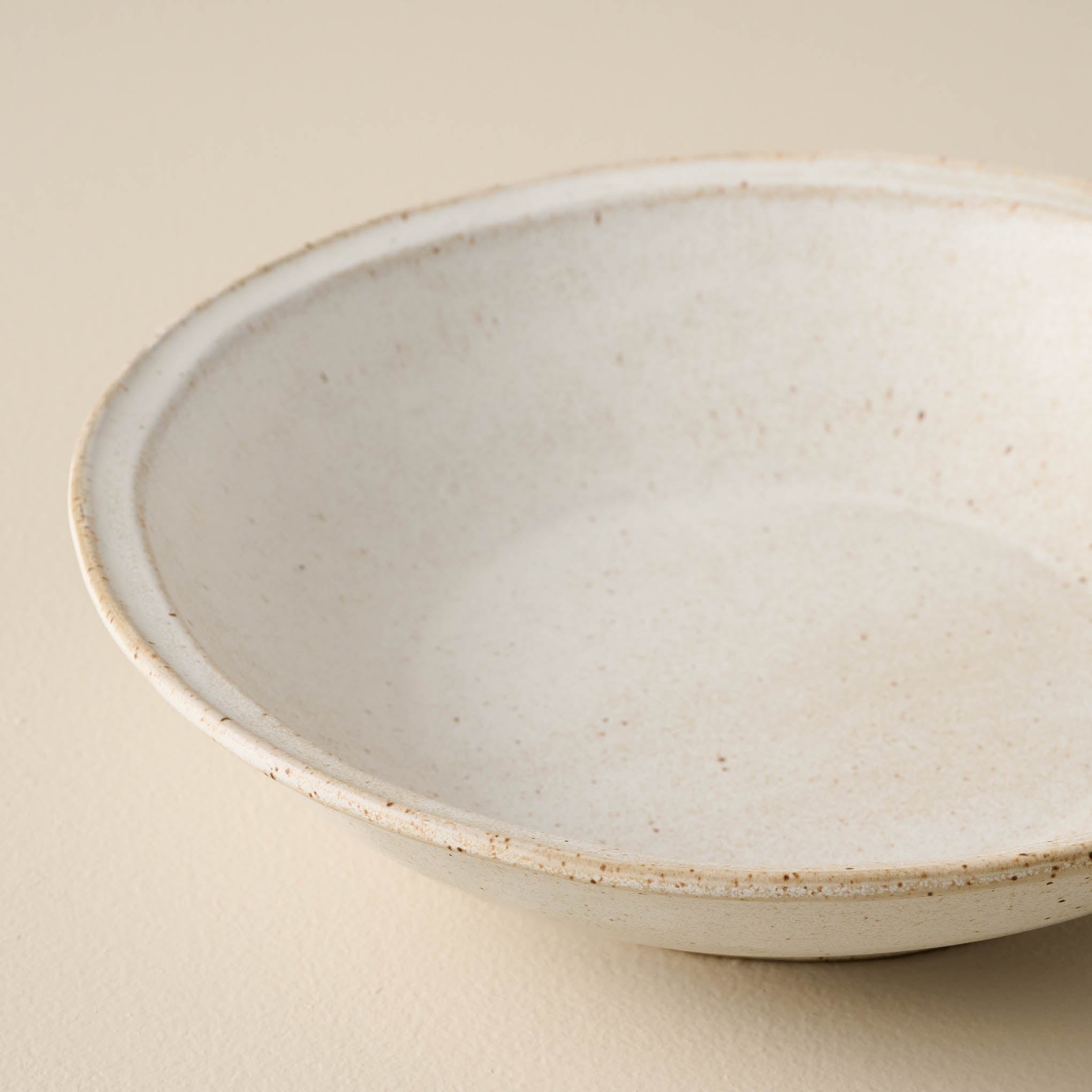French White Speckle Pasta Bowl
